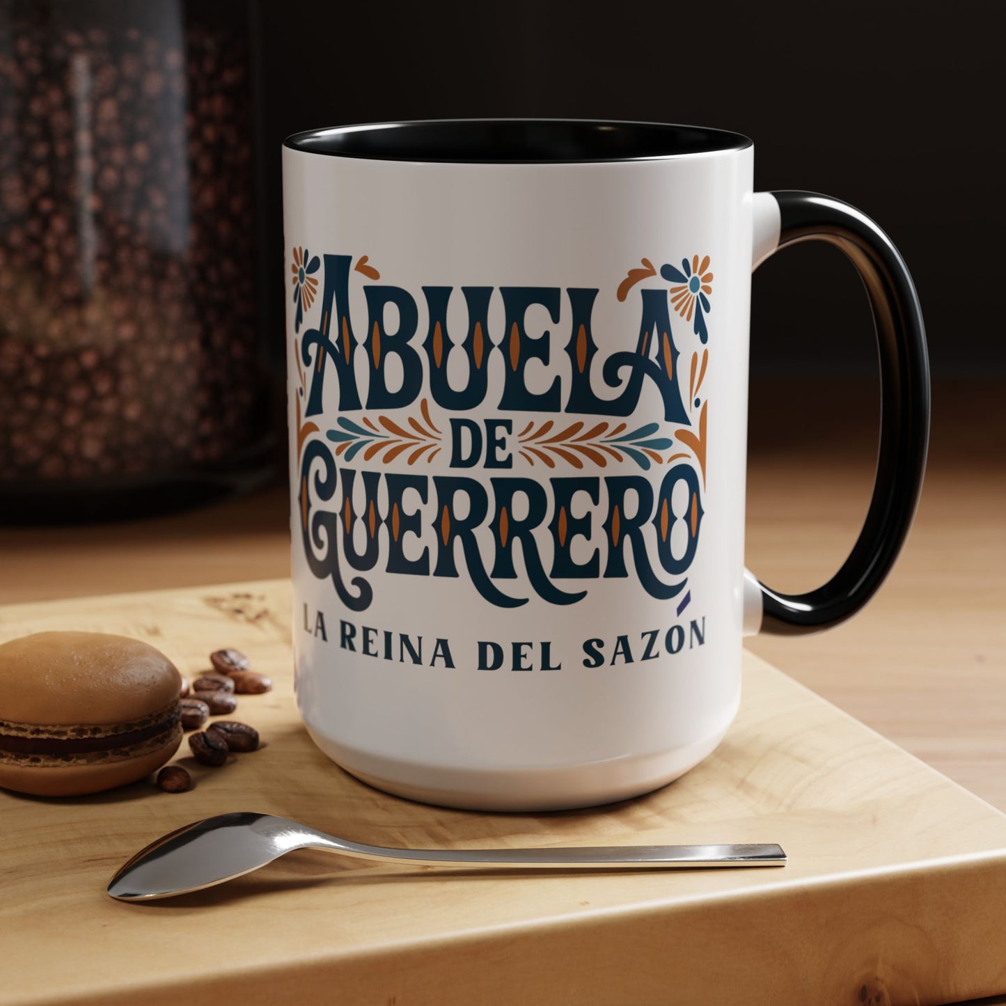 Abuela de Guerrero Mug - Spanish Grandma Coffee Cup Gift for Latino Family - Abuela Amor Hispanic Grandmother Present