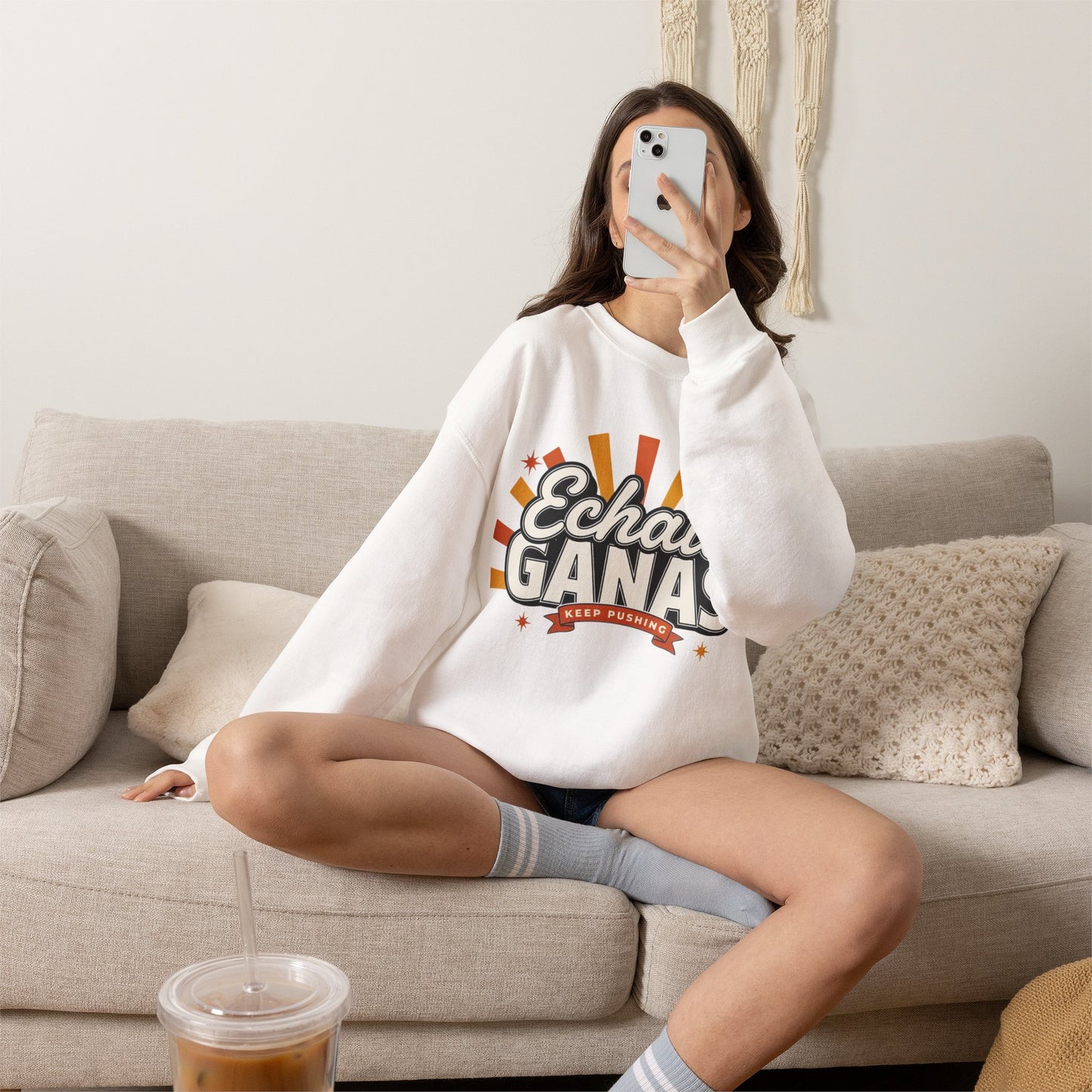 Echale Ganas Sweatshirt - Latina Pride Gift - Spanish Motivational Pullover - Regalos Para Mujer - Latina Power Hoodie