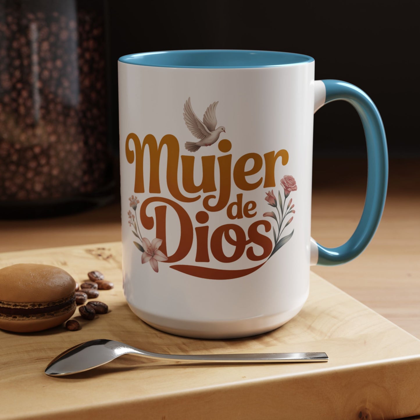 Mujer de Dios Mug - Faith Gift for Christian Latina Women - Catholic Spiritual Coffee Cup - Taza Cristiana Regalo Religioso