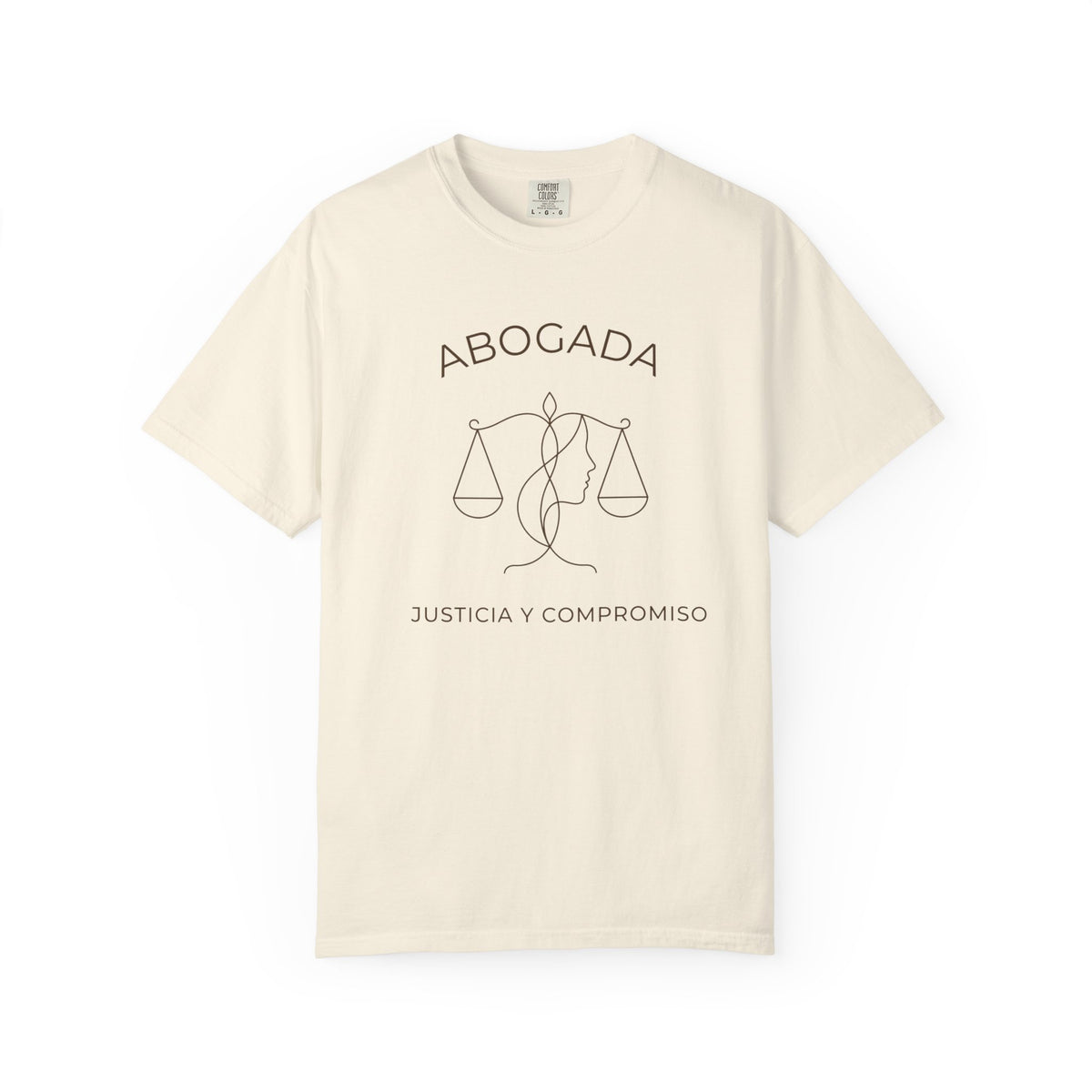 Abogada Justicia y Compromiso Tee - Spanish Latina Lawyer Shirt - Abogada Gift