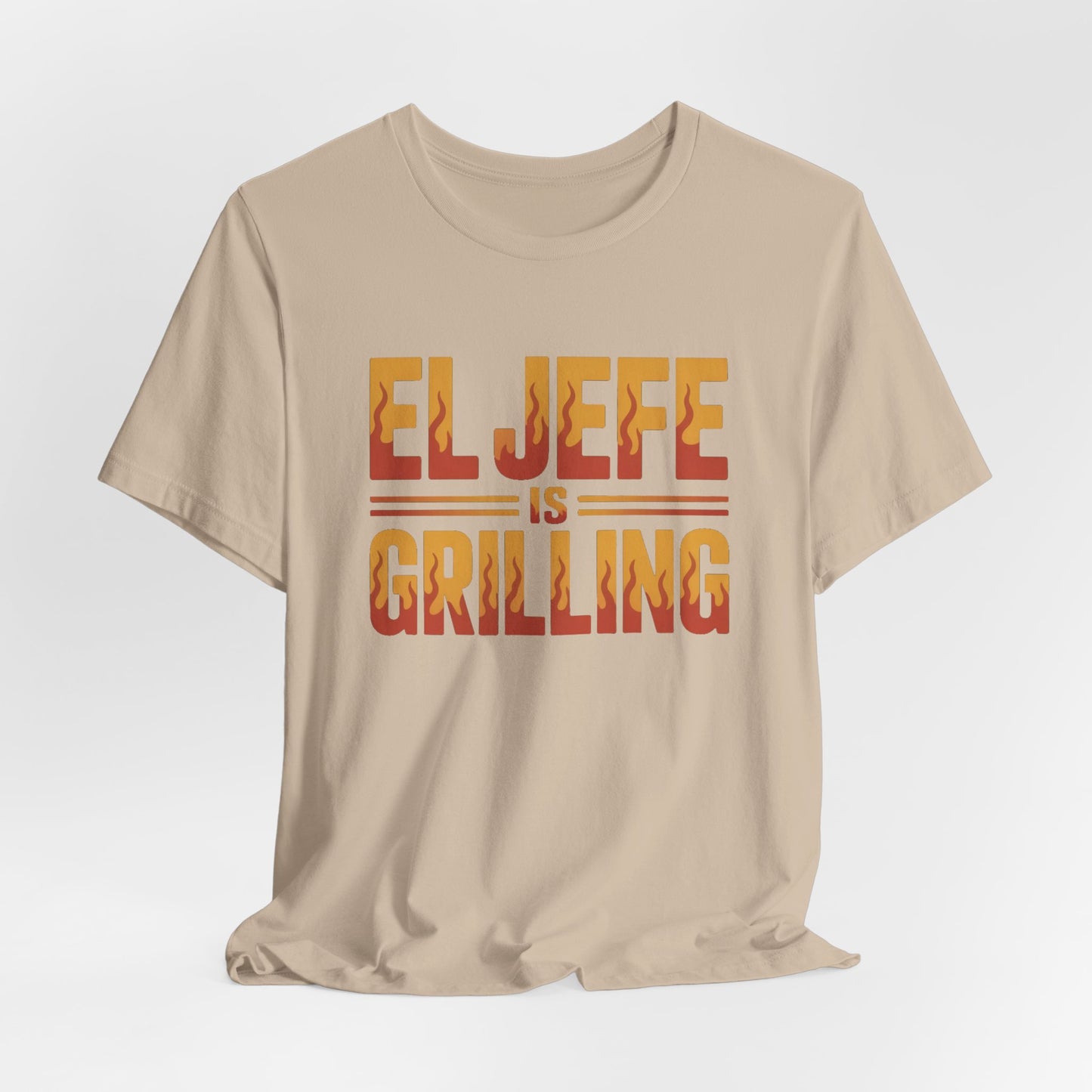 El Jefe is Grilling T-Shirt - Latino Boss Man Shirt, Hispanic Pride Tee, Spanish Jefe Gift, Latino Heritage Clothing