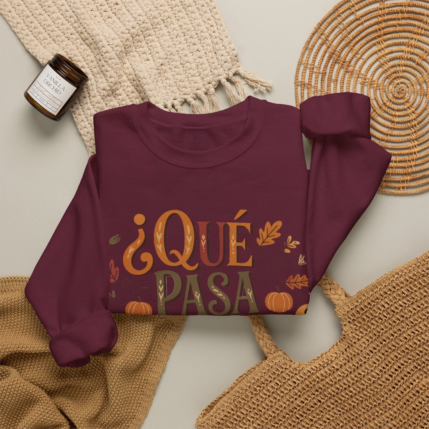 Que Pasa Calabaza Sweatshirt - Hispanic Heritage Fall Phrase - Latino Culture Pumpkin Season Shirt - Autumn Spanish Gift