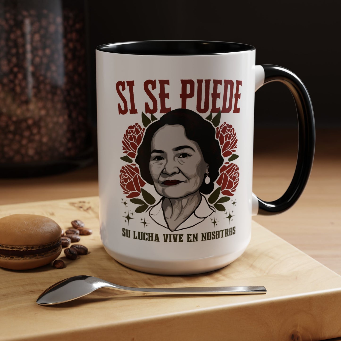 Civil Rights Dolores Huerta Accent Mug | Spanish Empowerment Coffee Mug