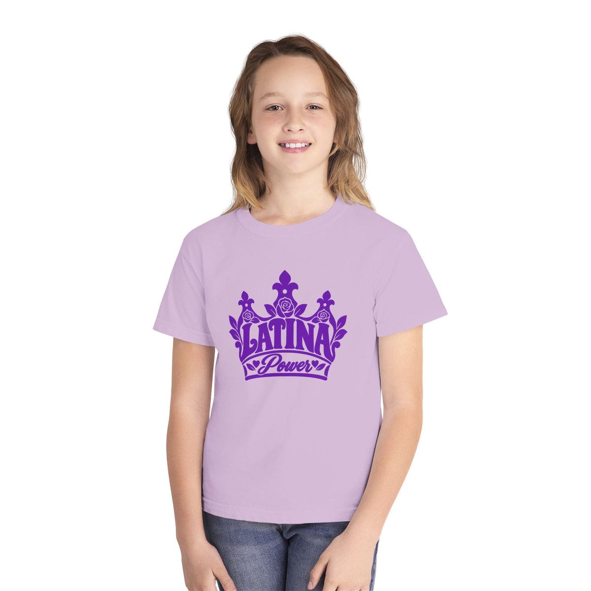Latina Power Crown Kids Shirt - Youth Mexican Latina Pride Tee - Latina Girl Gift - Reina Corona Spanish Kids Shirt