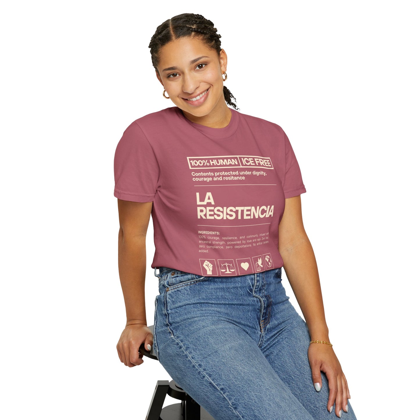 La Resistencia ICE FREE Shirt | Immigrant Shirt Activites Tee |  Political Shirt | Bilingual Shirt