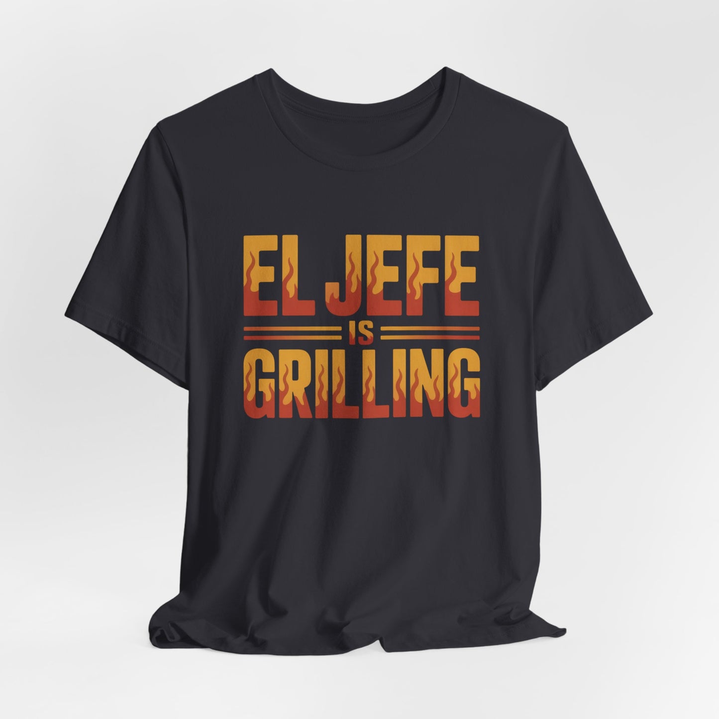 El Jefe is Grilling T-Shirt - Latino Boss Man Shirt, Hispanic Pride Tee, Spanish Jefe Gift, Latino Heritage Clothing