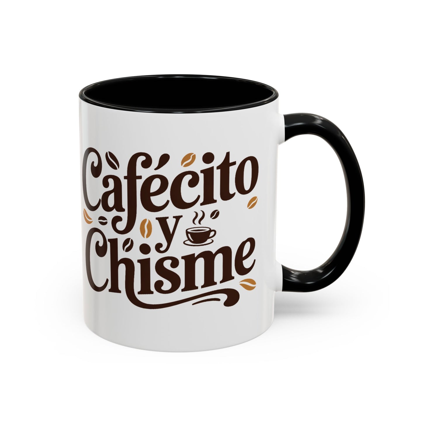 Cafe y Chisme Mug - Latino Culture Coffee Cup Gift for Latina Chismosa - Spanish Saying Hispanic Humor Cafecito Vibes