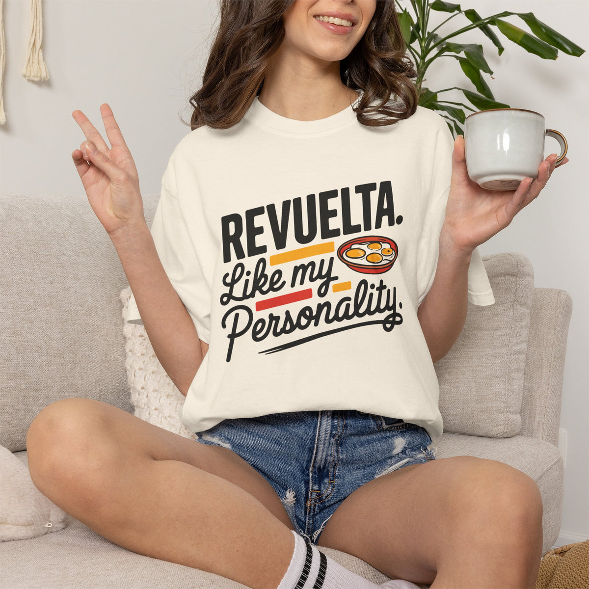 Revuelta Like My Personality Tee - Funny Latina Breakfast Shirt - Huevos Revueltos Gift