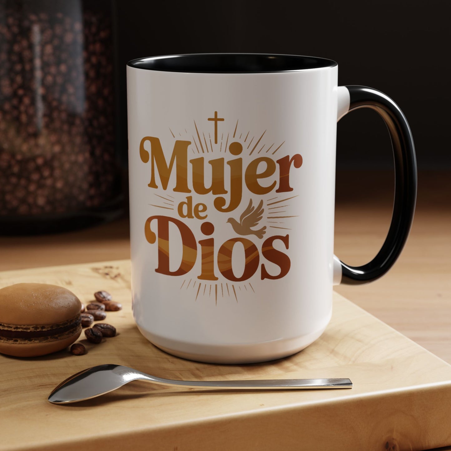 Mujer de Dios Mug - Faith Coffee Cup Gift for Christian Latina Women - Taza Religiosa Catholic Gift