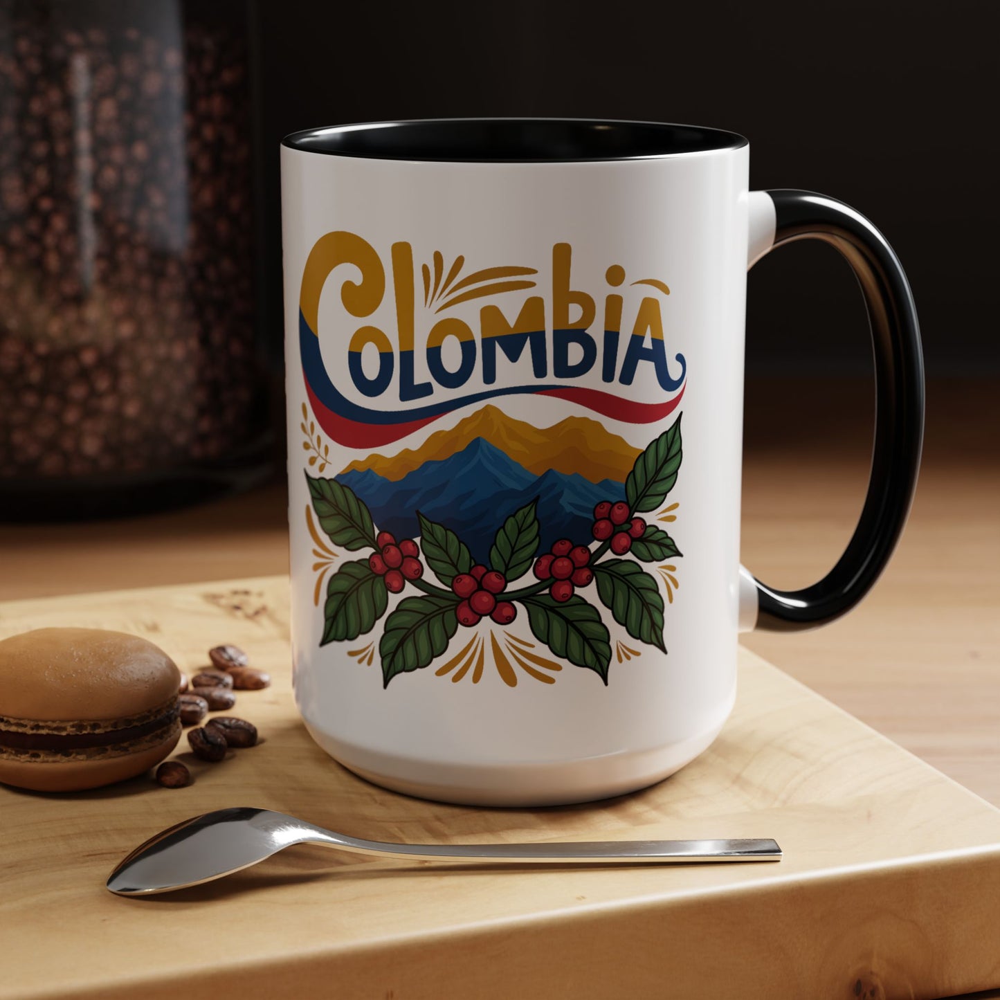 Colombia Mug - Colombian Pride Coffee Cup, Orgullo Colombiano Gift, Hispanic Heritage Patria Querida Cafe