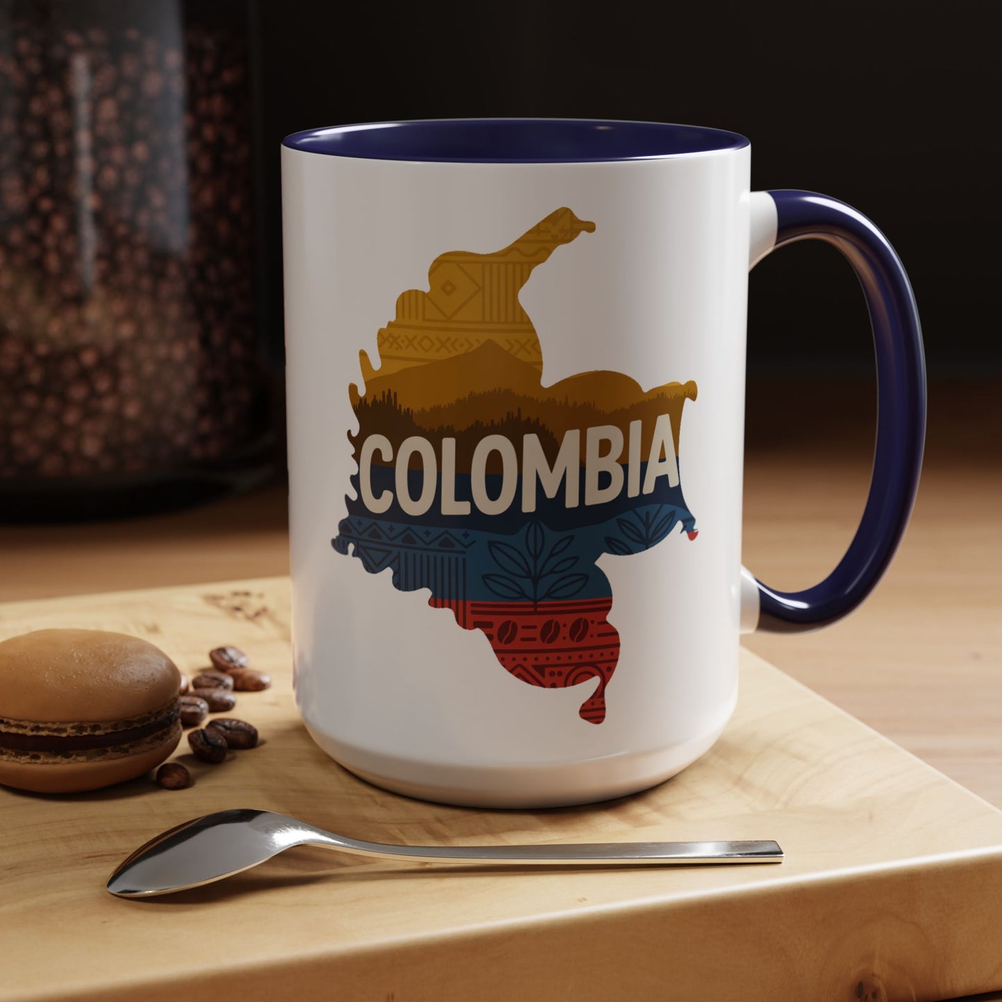 Colombia Mug - Colombian Heritage Gift, Orgullo Colombiano Coffee Cup, Mi Colombia Bella Souvenir for Hispanic Pride