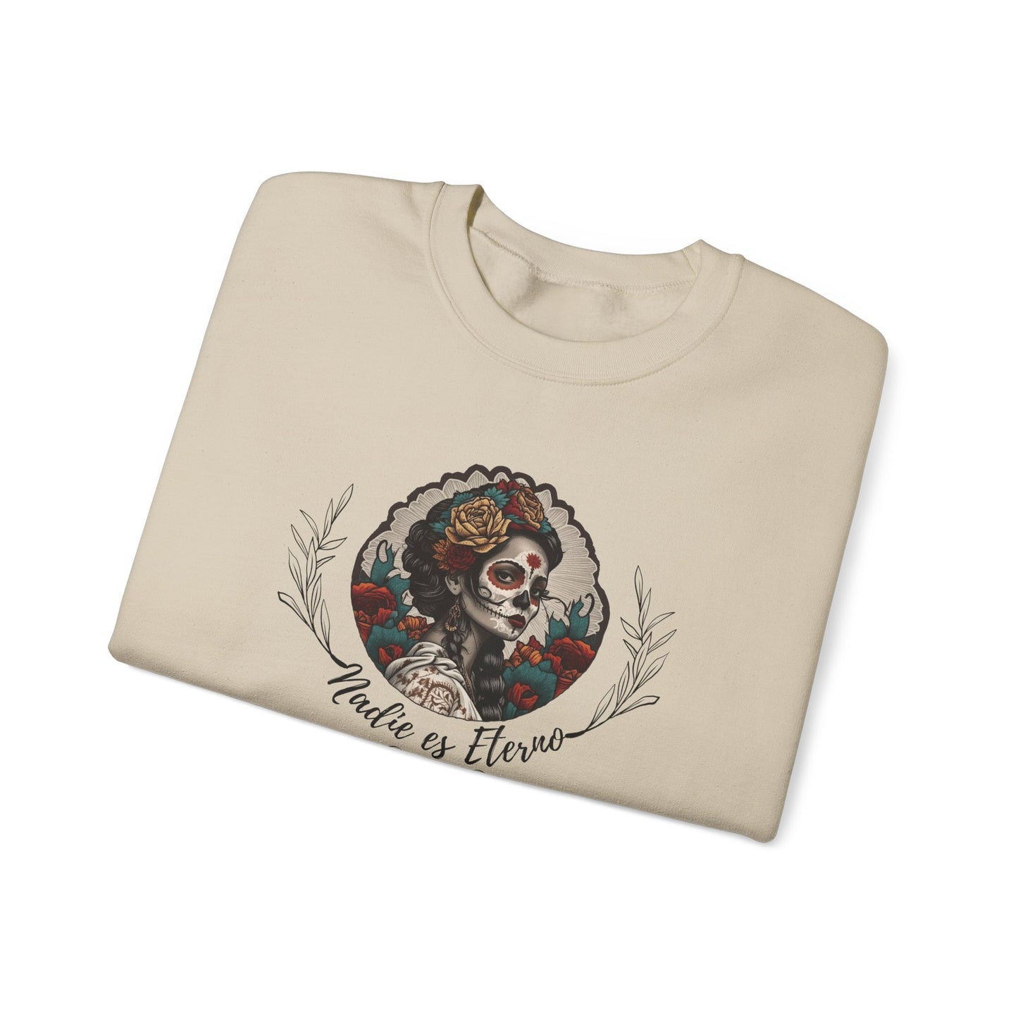 Nadie es eterno La Catrina Sweater Dia De los Muertos Shirt Camiseta para mujer Spanish Tee