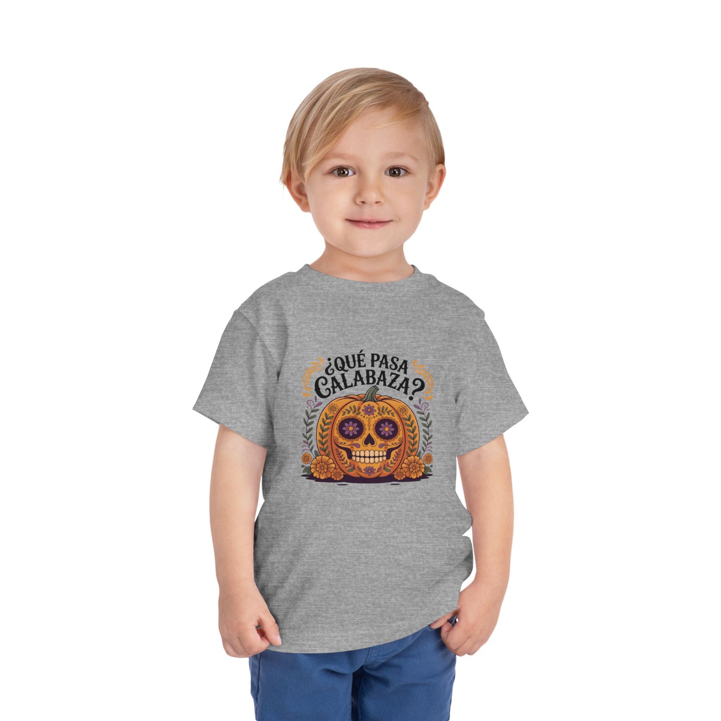 Que Pasa Calabaza Toddler T-Shirt - Funny Spanish Phrase Tee - Latino Culture Hispanic Heritage Gift - Bilingual Humor Shirt