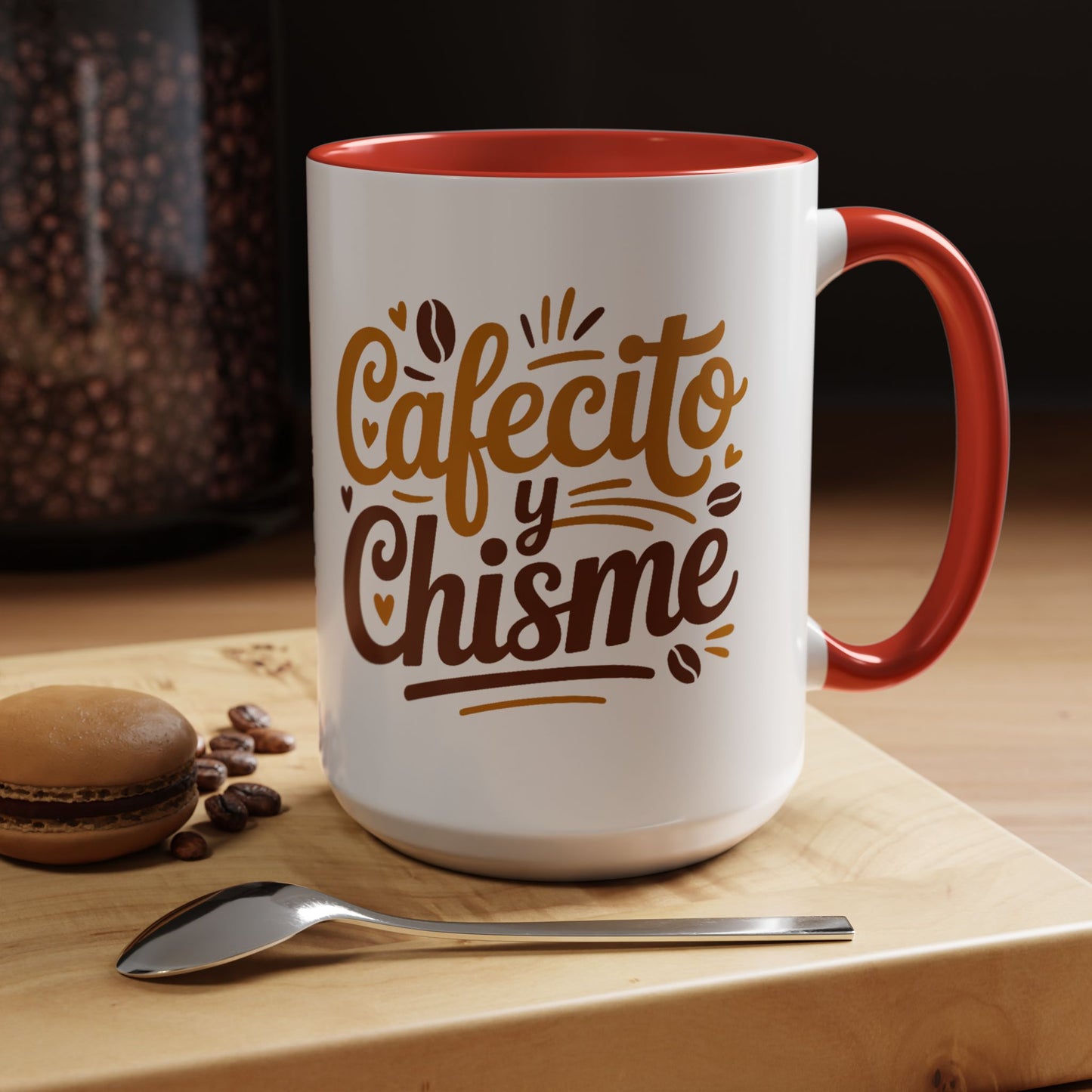 Cafe y Chisme Mug - Latino Coffee Culture Gift - Hispanic Kitchen Decor - Chisme Time Cup - Cafecito Lover Present