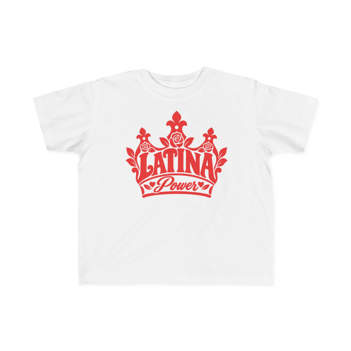 Latina Power Crown Toddler Tee - Mexican Latina Pride Toddler Shirt - Latina Girl Gift - Reina Corona Spanish Toddler