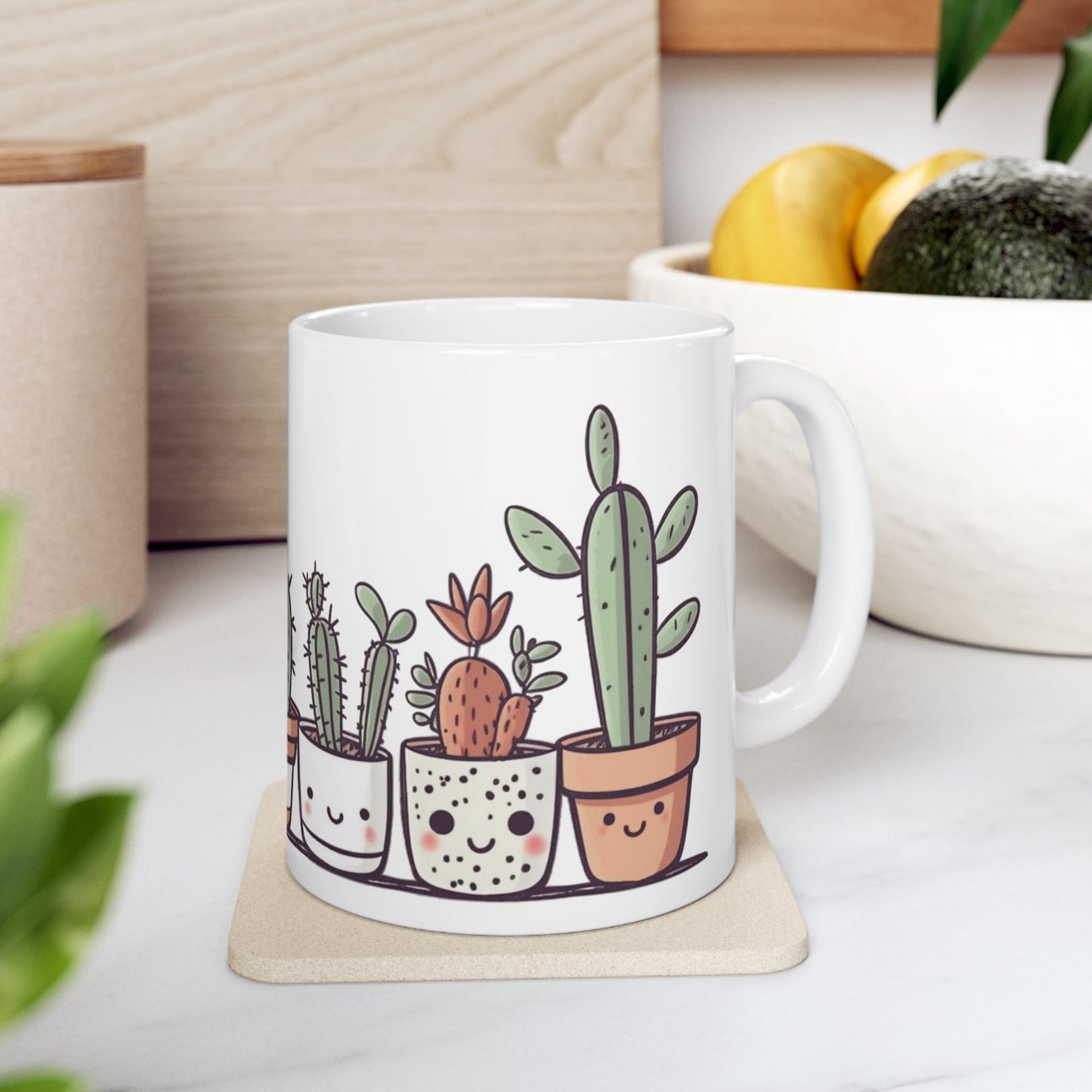 Cute Cacti Ceramic Mug