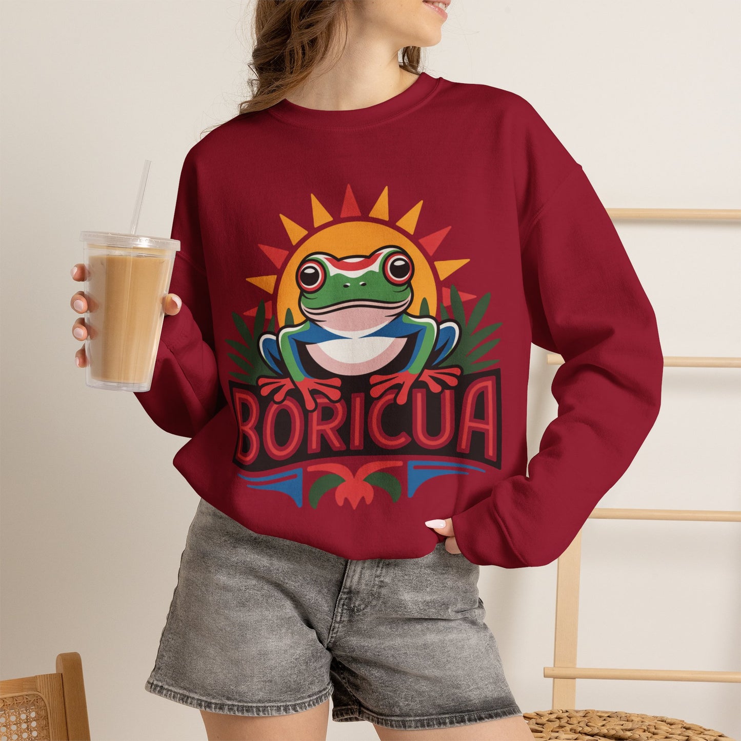Boricua Sweatshirt - Puerto Rican Pride Gift - Borinquen Heritage Sudadera - Latino Hispanic Pride Wear