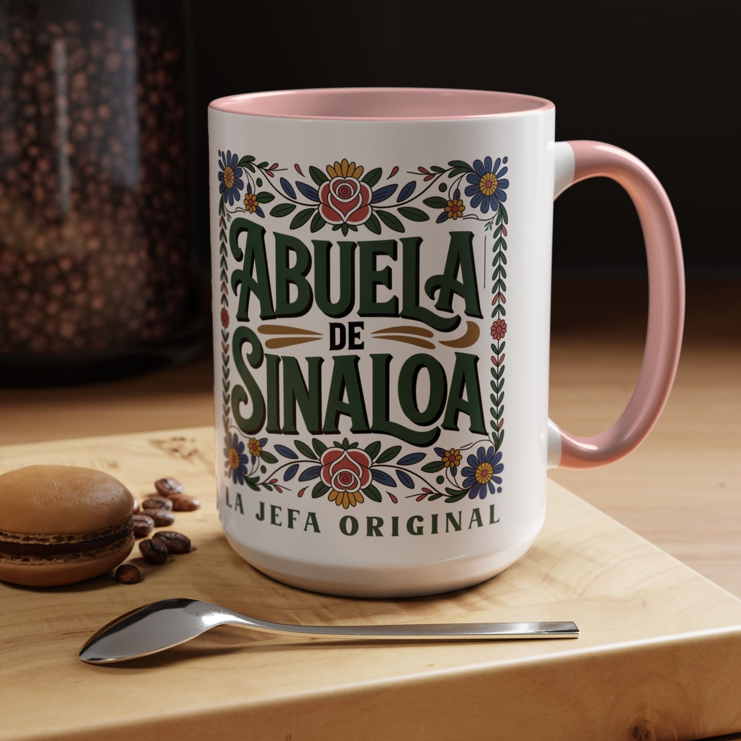 Abuela de Sinaloa - Spanish Grandma Coffee Cup Gift - Latino Family Abuela Love Mug - Hispanic Grandmother Regalo
