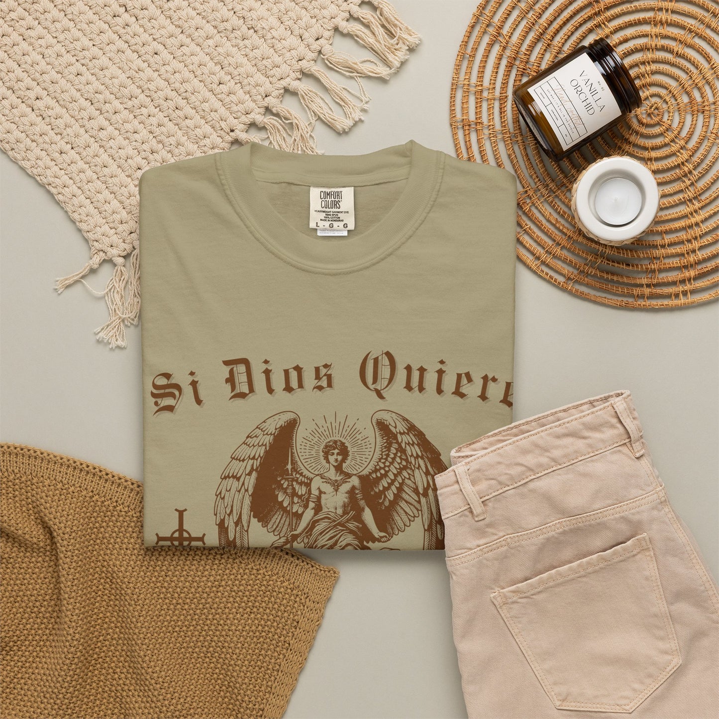 Si Dios Quiere Shirt |  Chicano Streetwear Tee | Latino Graphic Tee | Camisa Cristiana | Comfort Colors T Shirt