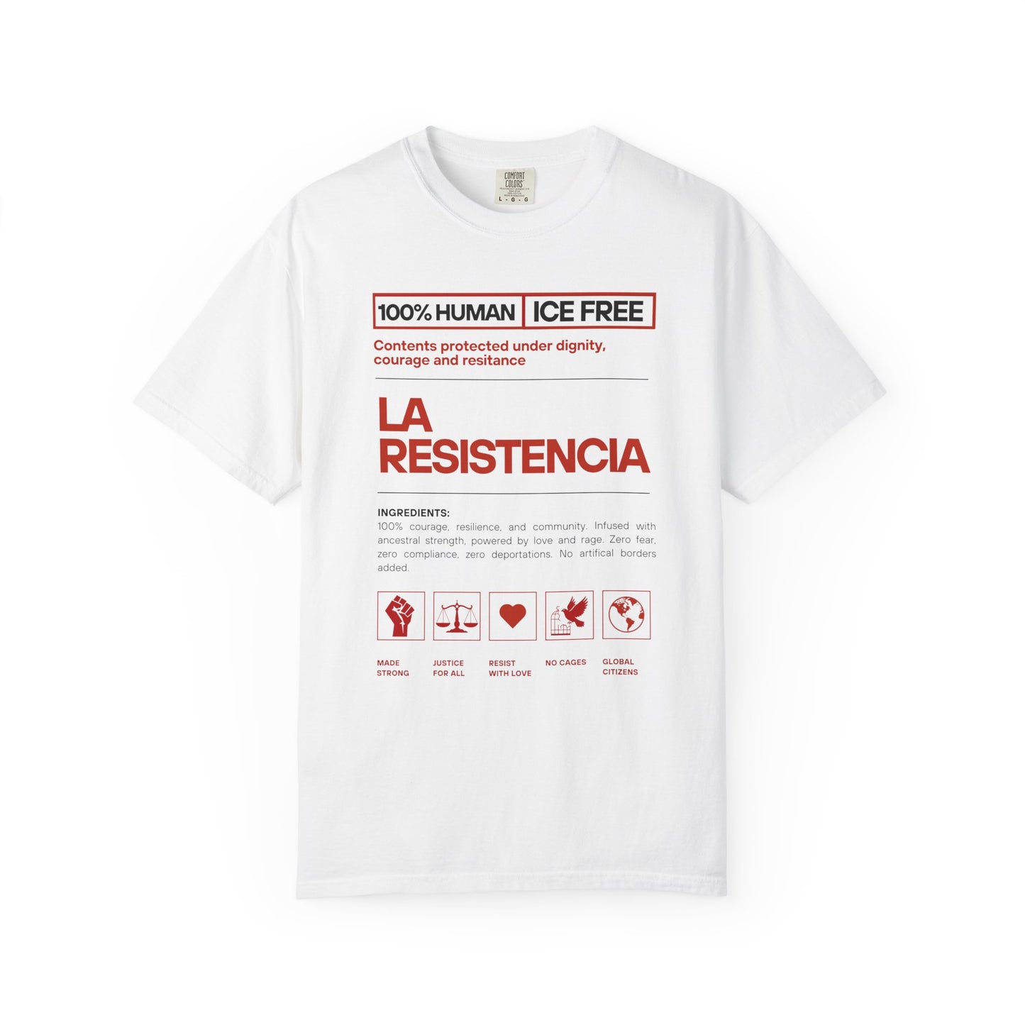 La Resistencia ICE FREE Shirt | Immigrant Shirt Activites Tee |  Political Shirt | Bilingual Shirt