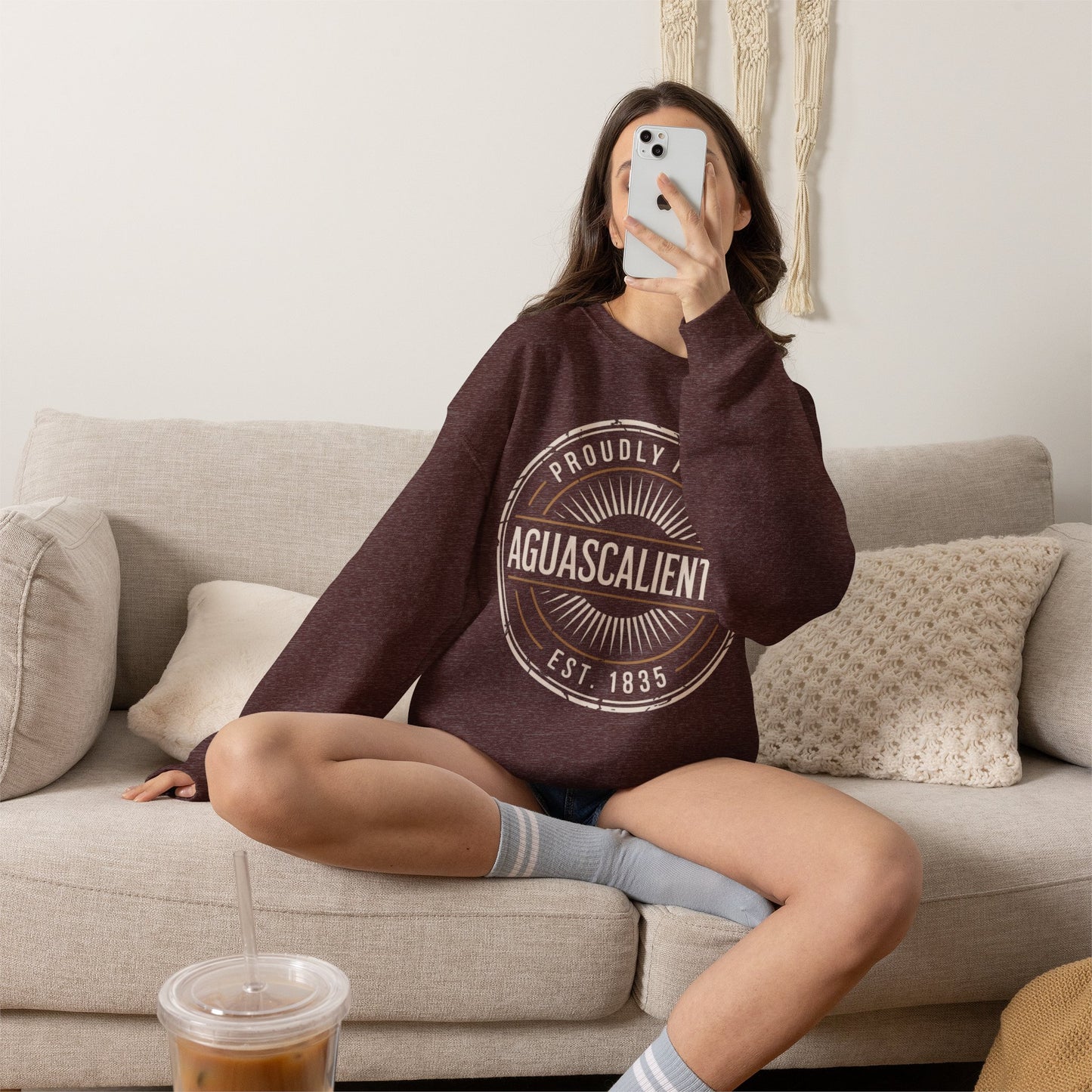 Aguascalientes Sweatshirt - Mexican Heritage Pride Wear | AGS Mexico Sudadera Gift | Orgullo Mexicano Regional Clothing