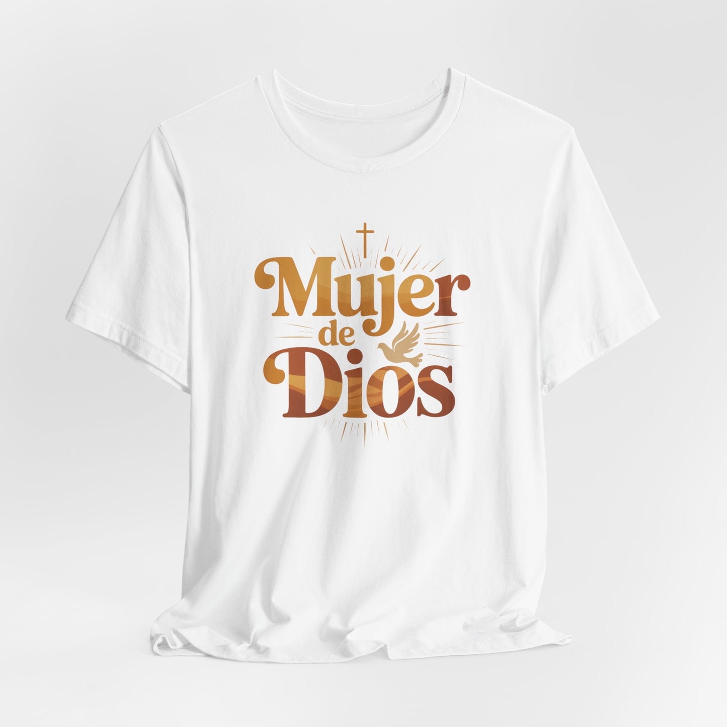 Mujer de Dios T-Shirt - Spanish Faith Tee for Christian Latina Women - Religious Gift Camisa Bendecida