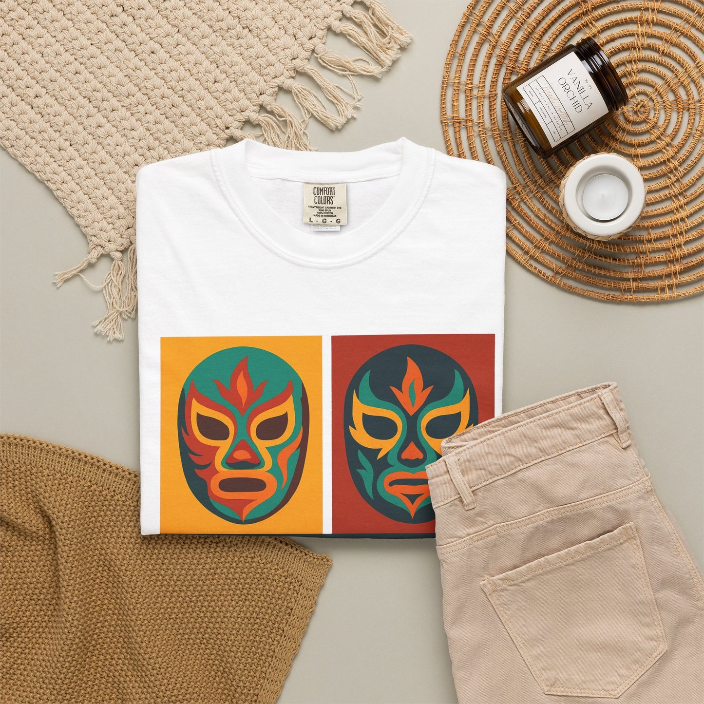 Colorful Luchador T-Shirt, Mexican Wrestling Tee, Lucha Libre Shirt, Unisex Top, Cinco de Mayo Gift, Festival Apparel
