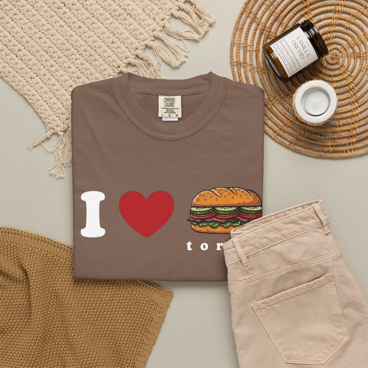 I love Tortas Shirt, Comfort Colors Bilingual Tee, Funny Gift for Men