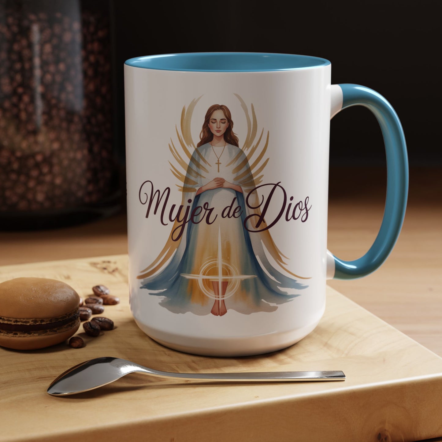Mujer de Dios Mug - Spanish Faith Coffee Cup Gift for Christian Latina Woman - Catholic Religious Regalo Cristiano