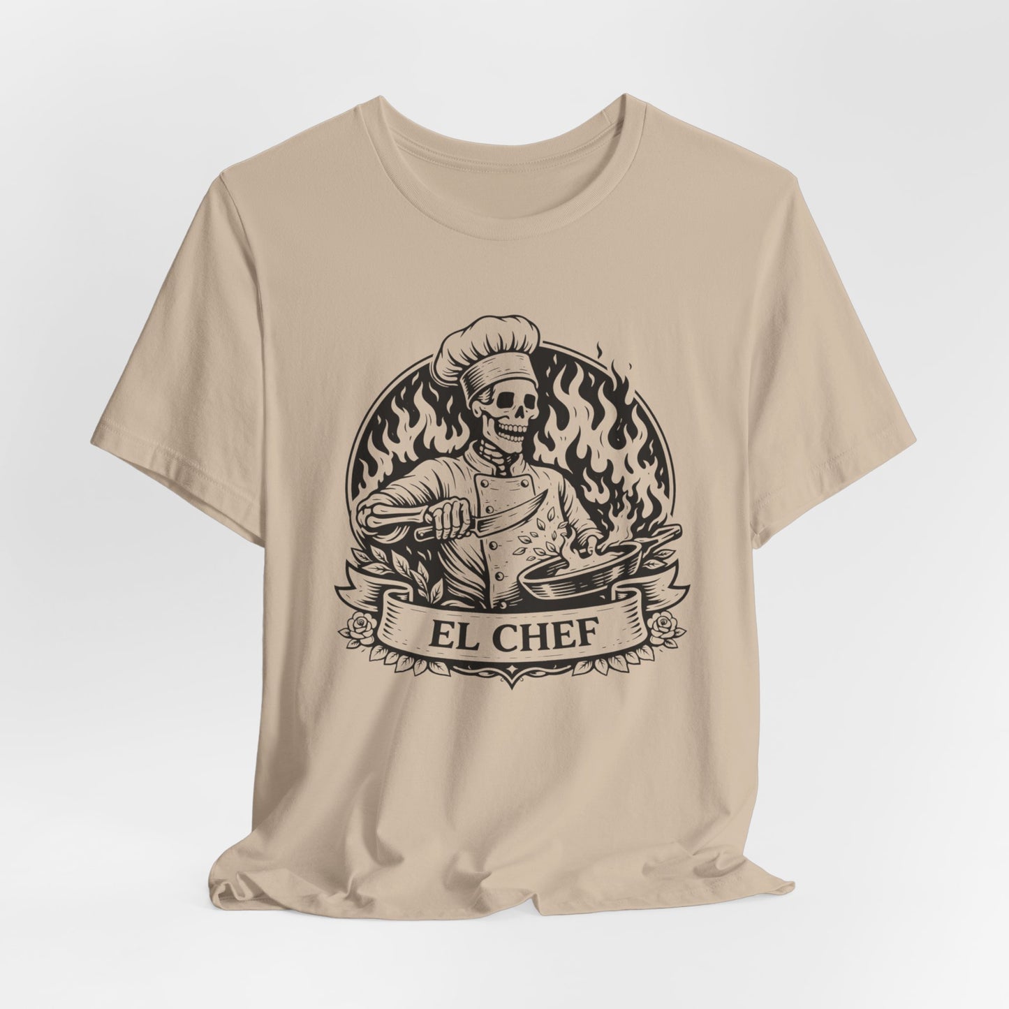 El Chef Loteria T-Shirt - Latino Art Tee Gift - Mexican Culture Chef Shirt - Hispanic Kitchen Loteria Tee - Chef Regalo