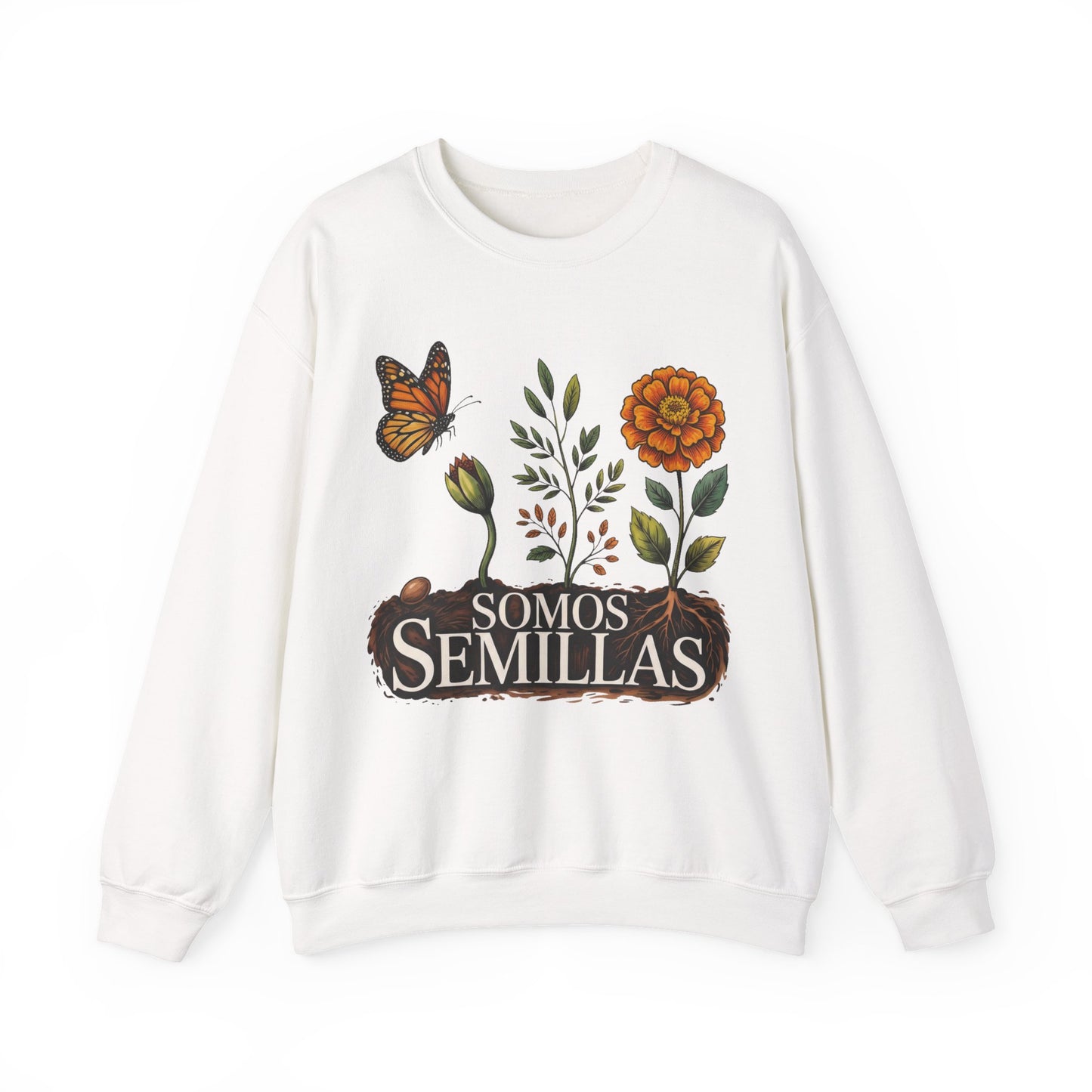 Somos Semillas Sweatshirt - Latino Heritage Pride Wear - Bilingual Apparel Gift for Hispanic Culture Lovers