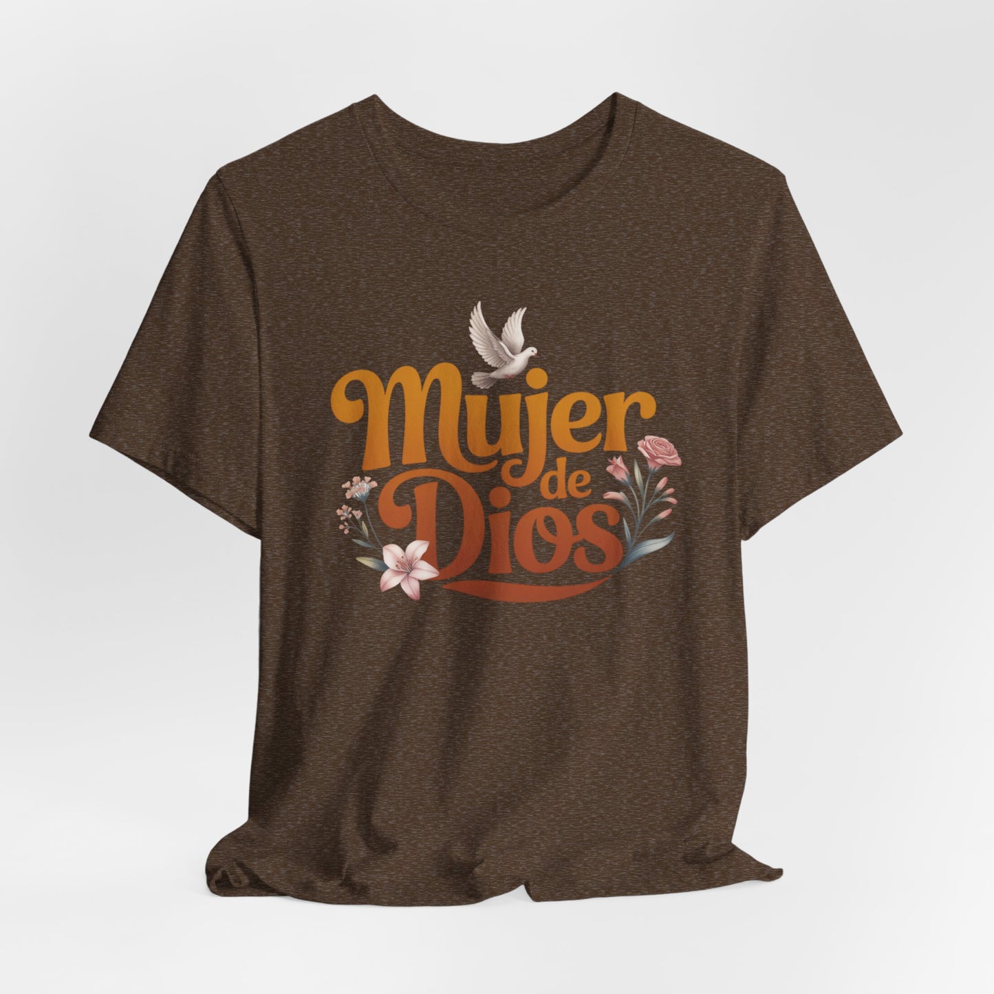 Mujer de Dios T-Shirt - Faith Based Latina Tee - Christian Spanish Gift - Catholic Blessed Mujer Shirt