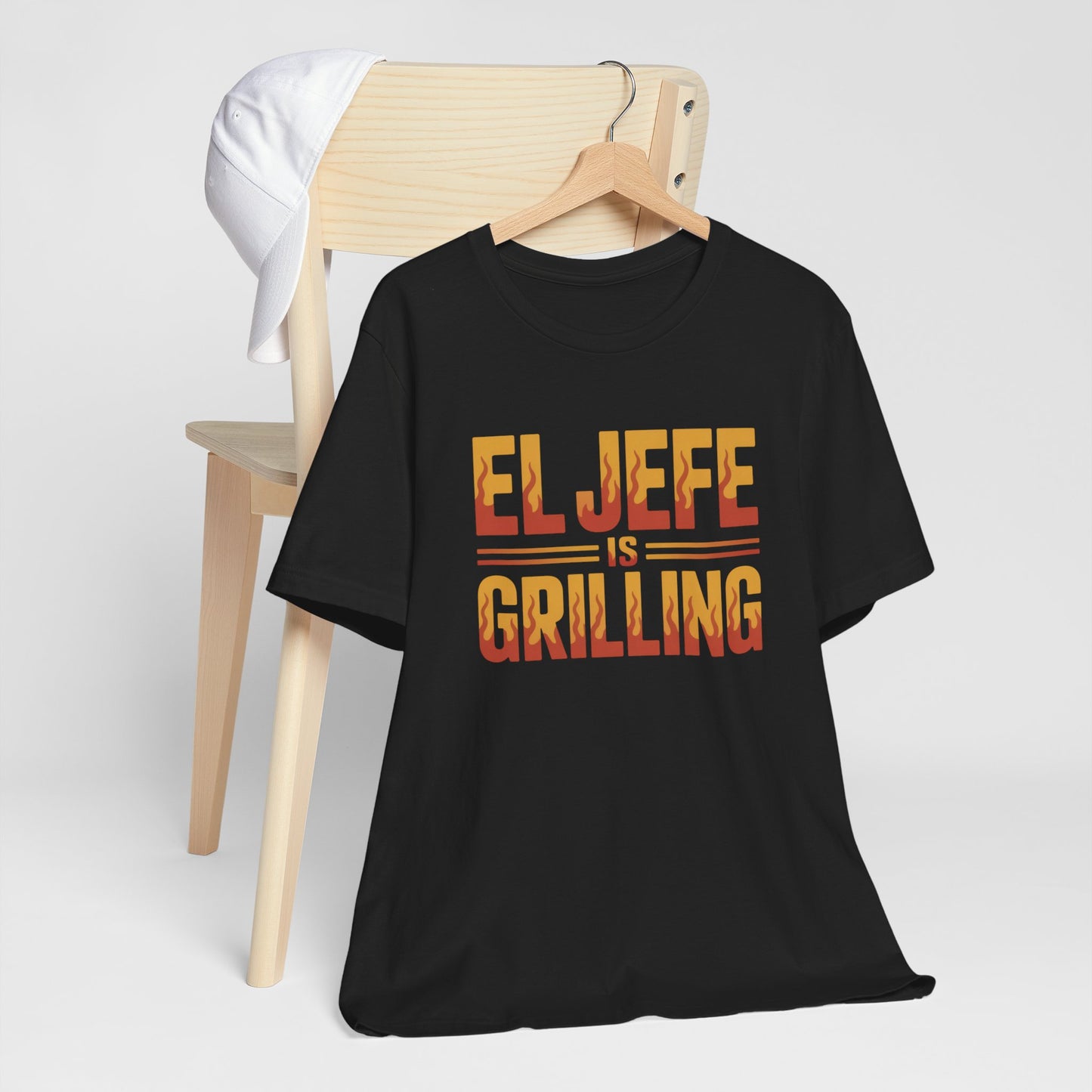 El Jefe is Grilling T-Shirt - Latino Boss Man Shirt, Hispanic Pride Tee, Spanish Jefe Gift, Latino Heritage Clothing