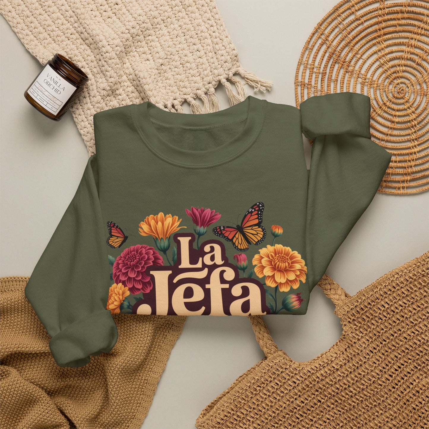 La Jefa Sweatshirt - Latina Boss Babe Gift - Mujer Fuerte Empowerment Hoodie - Feminist Gift for Her - Latina Pride Wear
