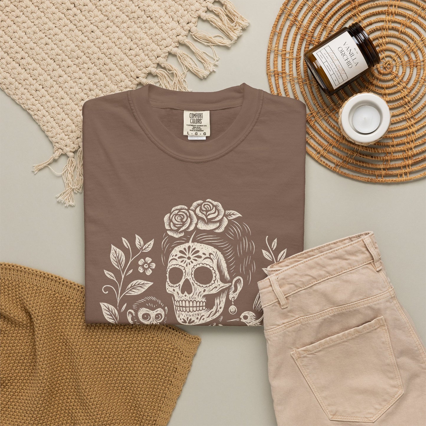 Frida Calavera Tee | Dia De los Muertos Fine Art Shirt, Eskeletos,  Frida Remix, Latina owned business support,