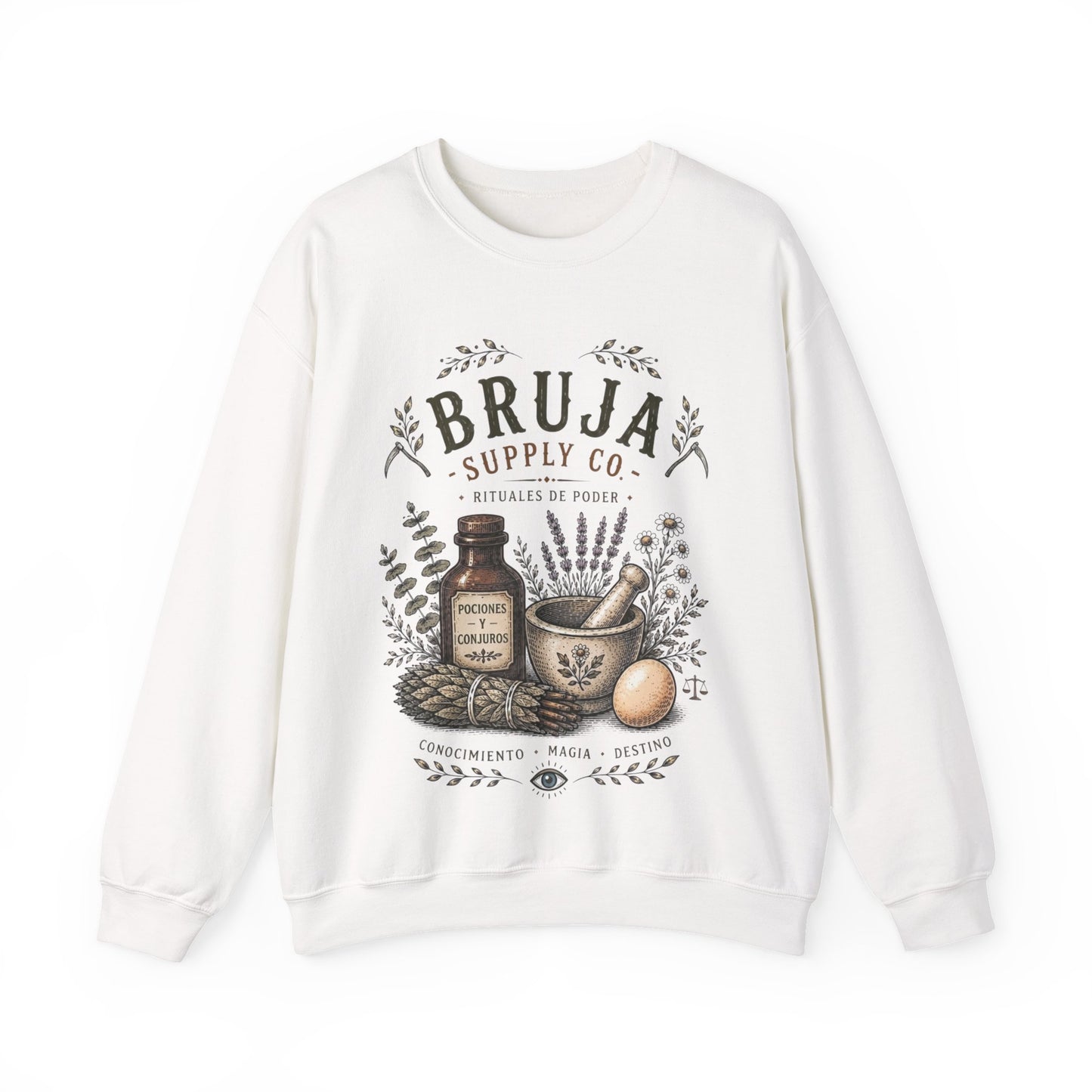 Bruja Sweatshirt - Latina Witch Magic Power Sudadera - Spanish Gift for Her - Bruja Vibes Only - Latina Pride Clothing