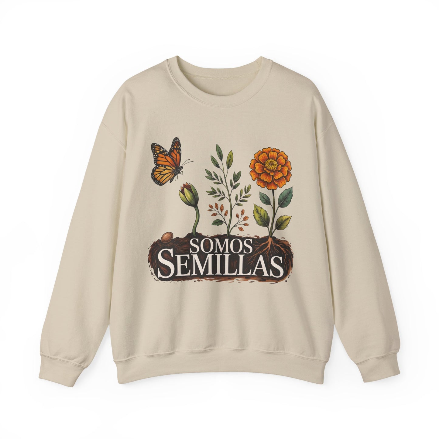 Somos Semillas Sweatshirt - Latino Heritage Pride Wear - Bilingual Apparel Gift for Hispanic Culture Lovers