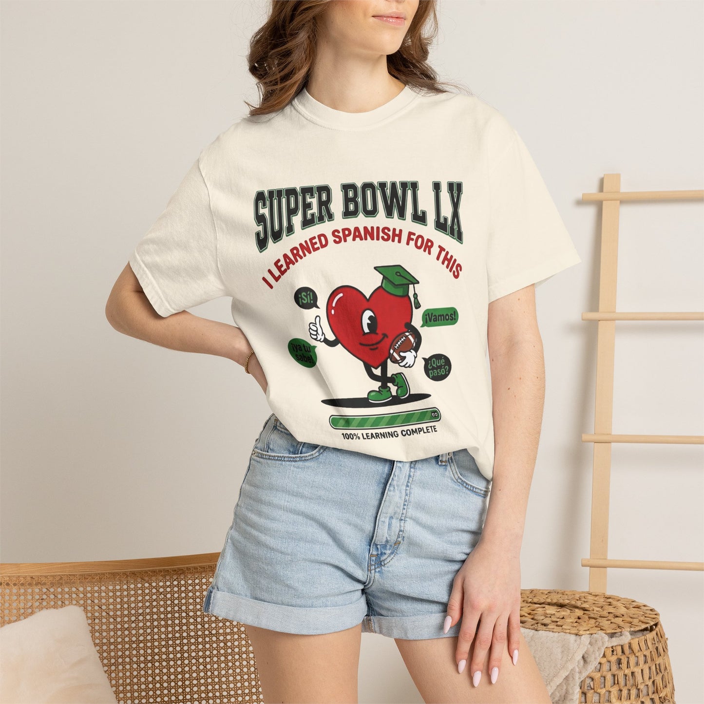 Funny Game Day Shirt, SNL I learned Spanish for This Shirt, Duolingo Joke Tee, Comfort Colors Bilingual Tee