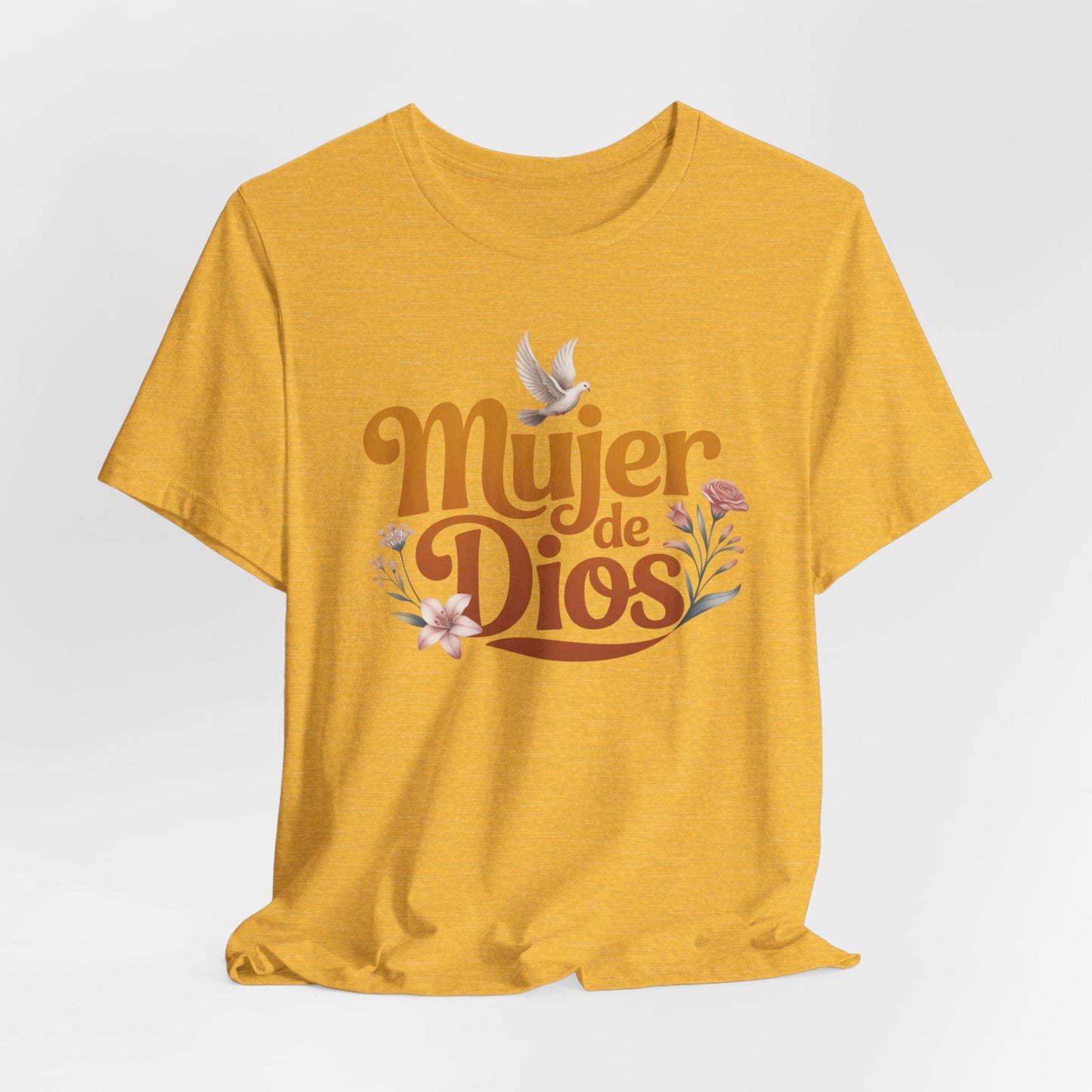 Mujer de Dios T-Shirt - Faith Based Latina Tee - Christian Spanish Gift - Catholic Blessed Mujer Shirt