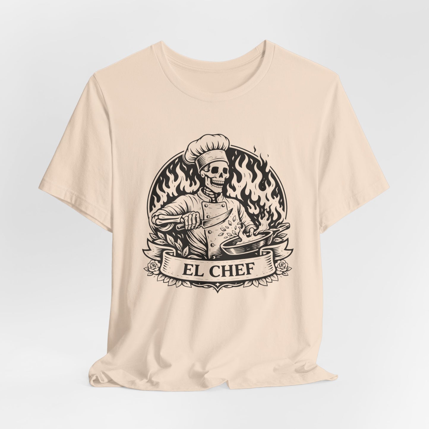 El Chef Loteria T-Shirt - Latino Art Tee Gift - Mexican Culture Chef Shirt - Hispanic Kitchen Loteria Tee - Chef Regalo