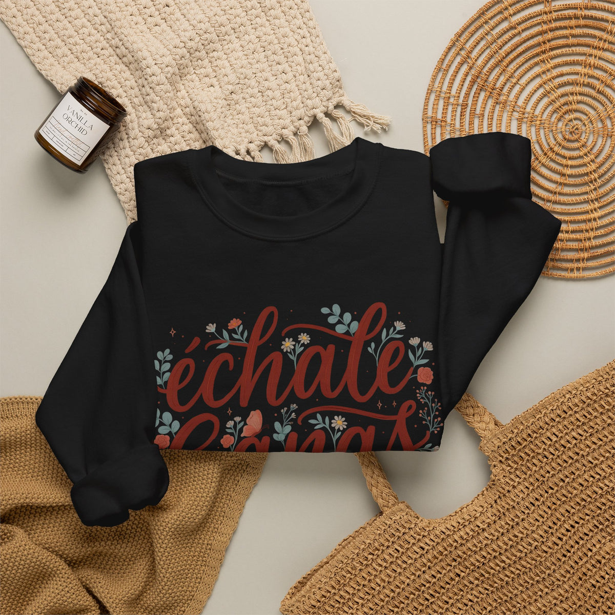Echale Ganas Sweatshirt - Latina Motivational Gift - Spanish Inspirational Pullover for Her - Latina Pride Sudadera