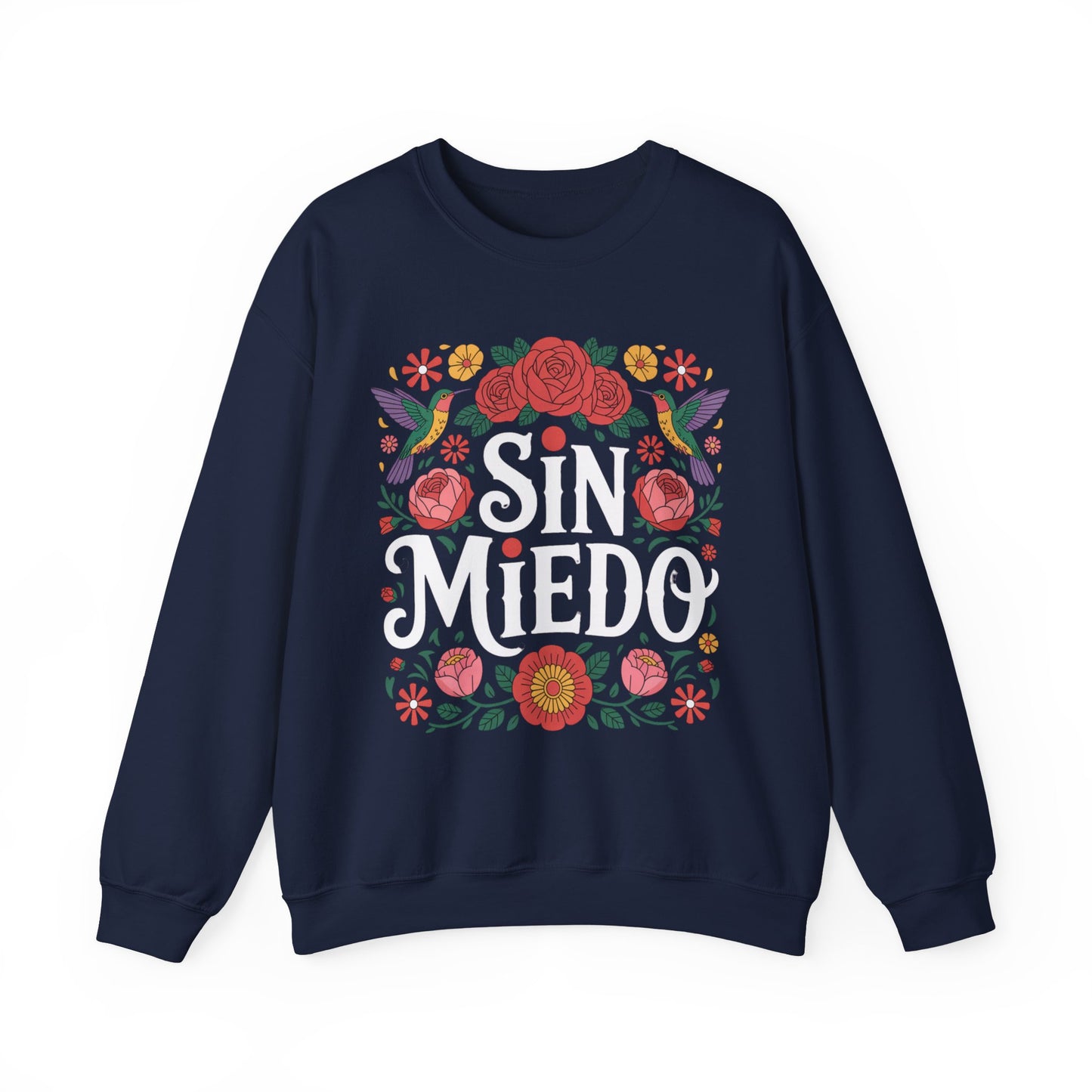 Sin Miedo Sweatshirt - Faith Over Fear Spanish Christian Hoodie - Catholic Gift - Latino Religious Sudadera Cristiana