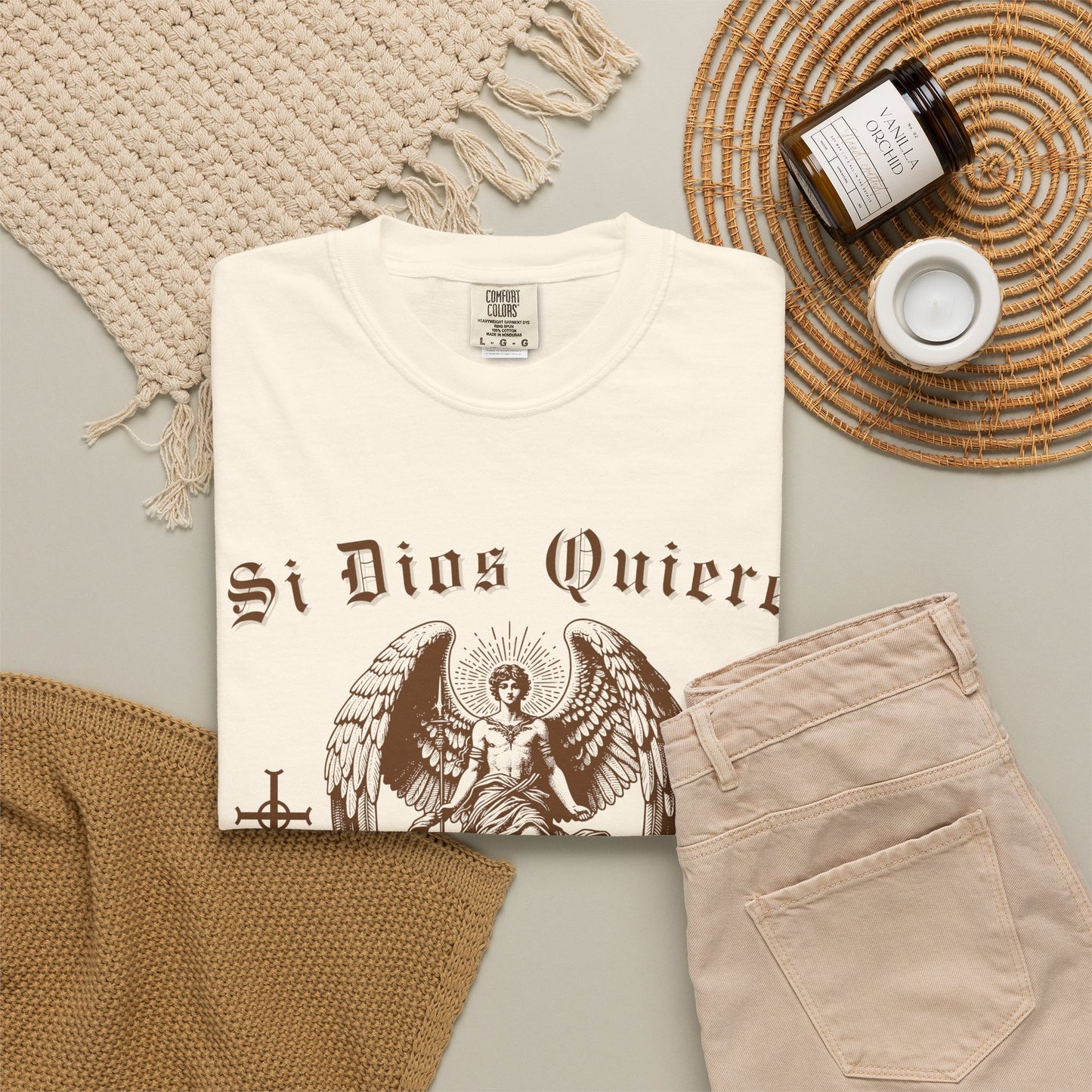 Si Dios Quiere Shirt |  Chicano Streetwear Tee | Latino Graphic Tee | Camisa Cristiana | Comfort Colors T Shirt