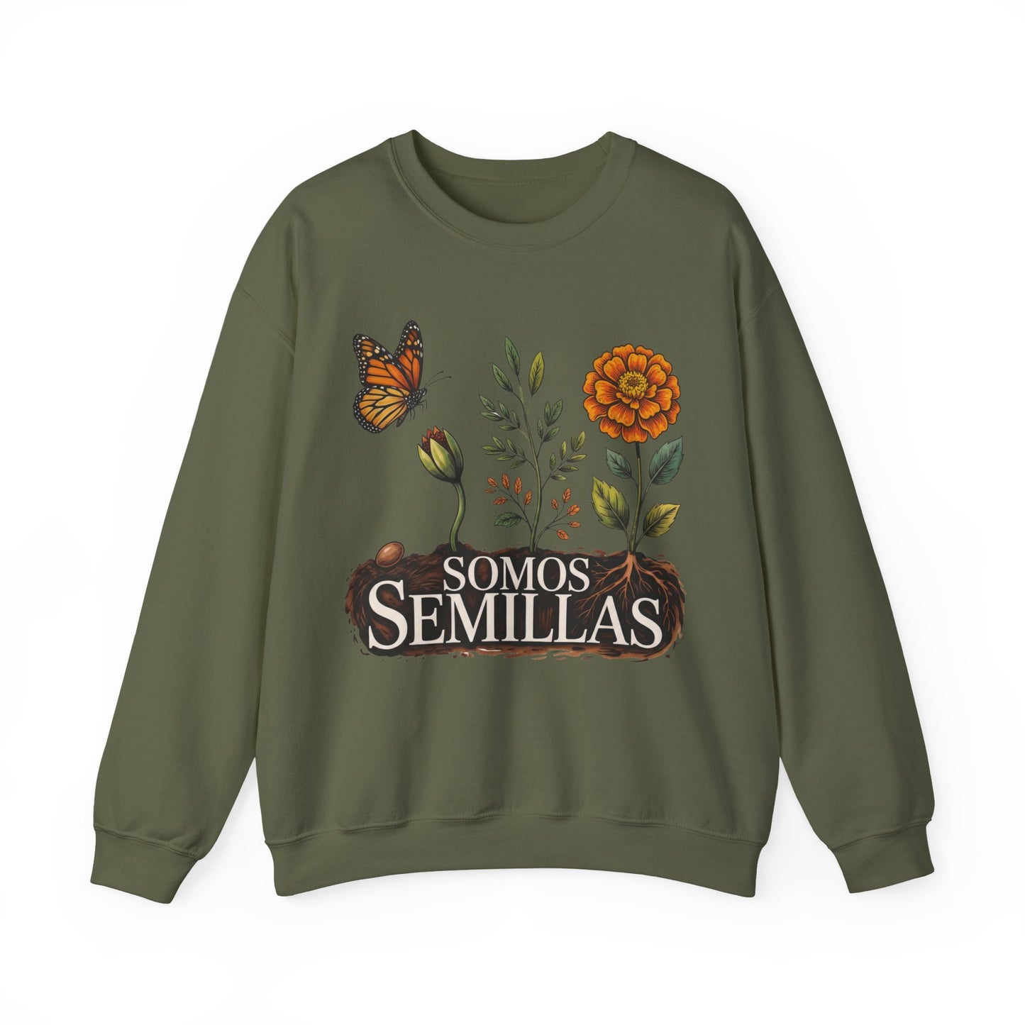 Somos Semillas Sweatshirt - Latino Heritage Pride Wear - Bilingual Apparel Gift for Hispanic Culture Lovers