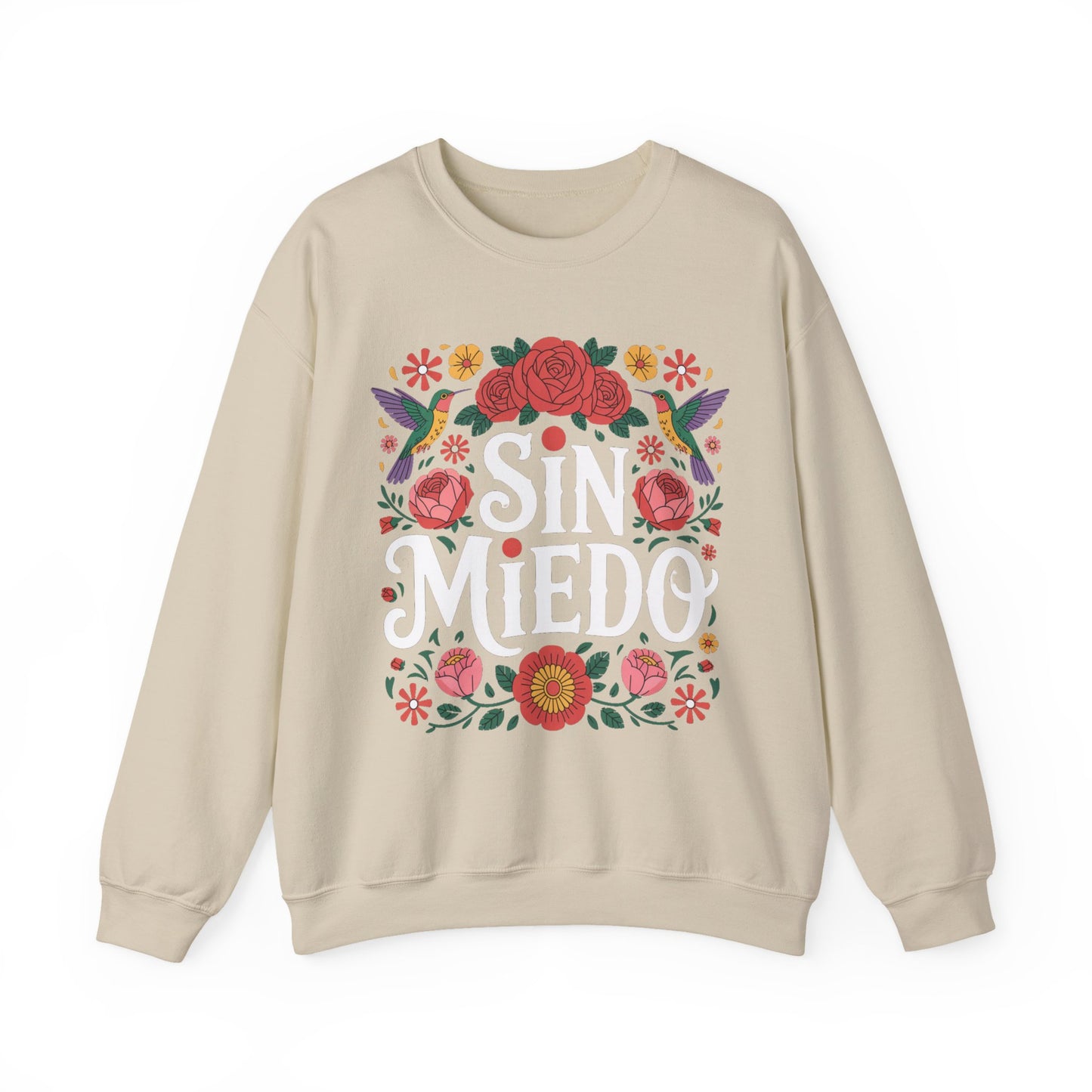 Sin Miedo Sweatshirt - Faith Over Fear Spanish Christian Hoodie - Catholic Gift - Latino Religious Sudadera Cristiana