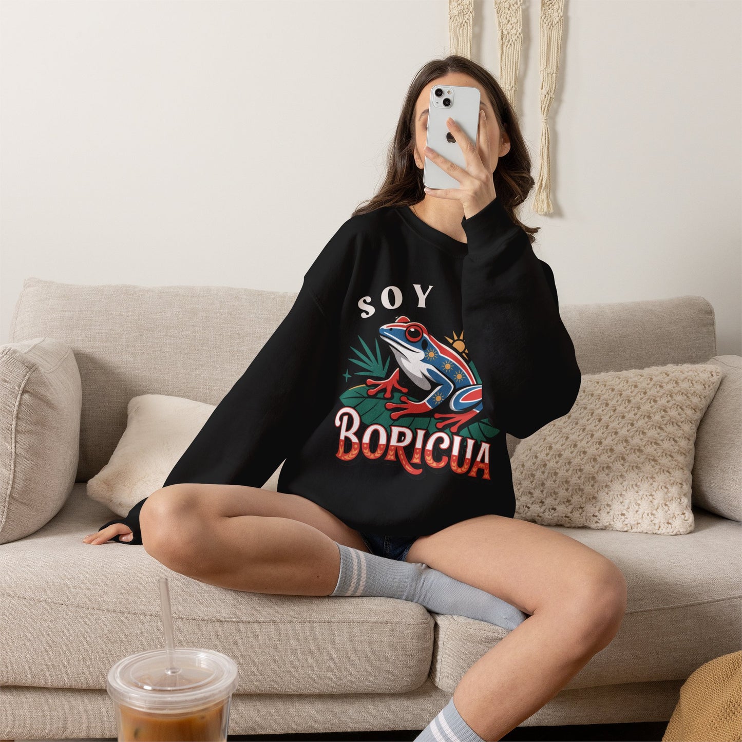 Boricua Sweatshirt - Puerto Rican Pride Hoodie Gift - Orgullo Boricua - PR Pride Wear - Isla del Encanto Clothing