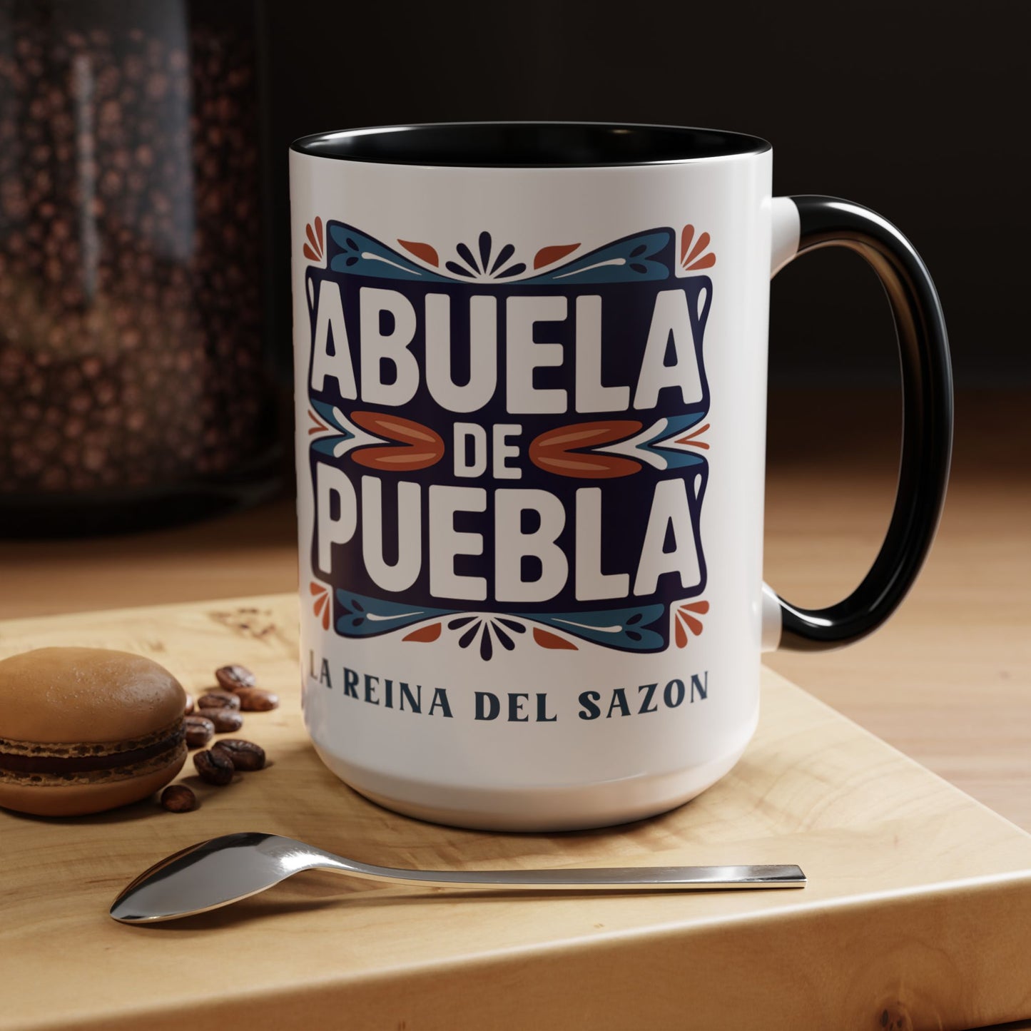 Abuela De Puebla - Latino Family Gift for Hispanic Grandma - Spanish Grandmother Coffee Cup - Abuela Regalo