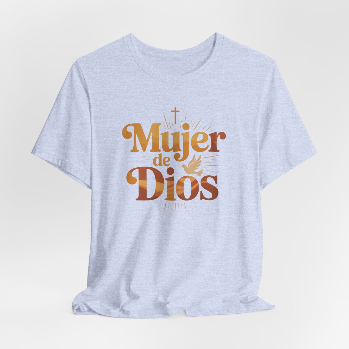 Mujer de Dios T-Shirt - Spanish Faith Tee for Christian Latina Women - Religious Gift Camisa Bendecida