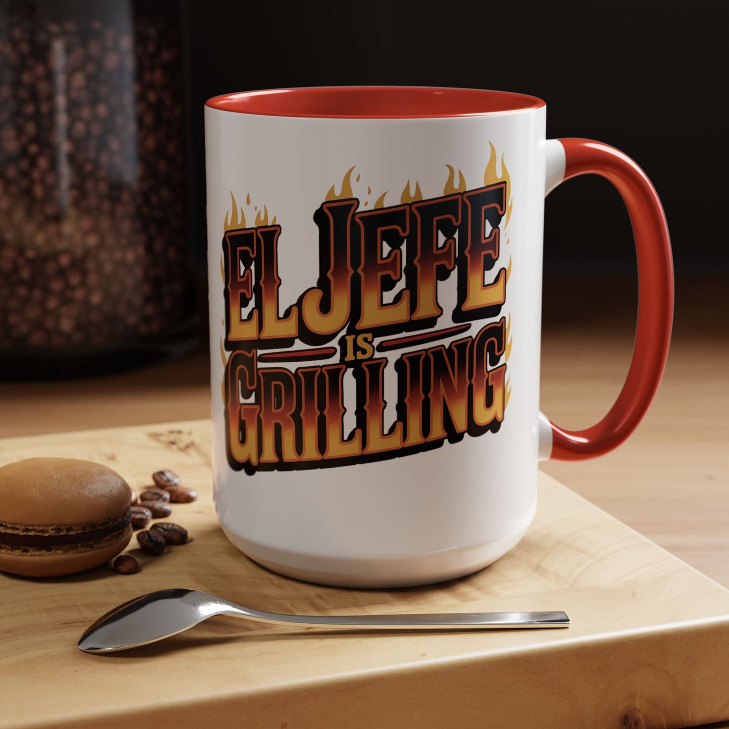 El Jefe is Grilling Mug - Latino Boss Coffee Cup Gift for Hispanic Dad, Office Jefe, Spanish Humor Mug, Latino Pride Regalo