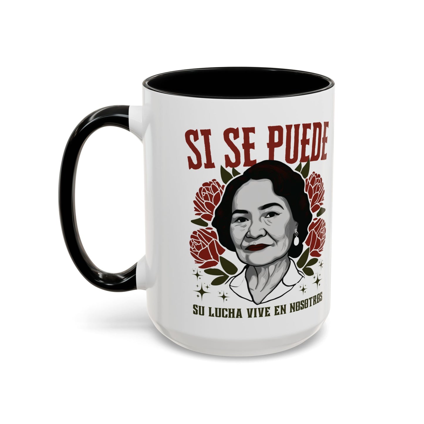 Civil Rights Dolores Huerta Accent Mug | Spanish Empowerment Coffee Mug